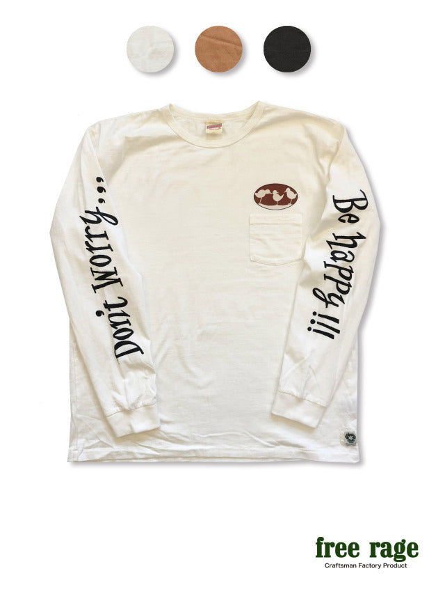 "Don’t Worry,,,Be Happy!!" リサイクルコットンロンTee