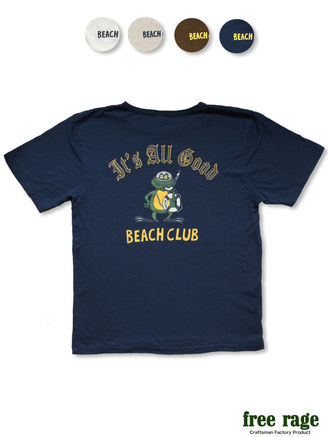 "BEACH CLUB" リサイクルコットンTee