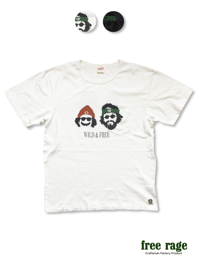 "WILD&FREE" リサイクルコットンポケットTee