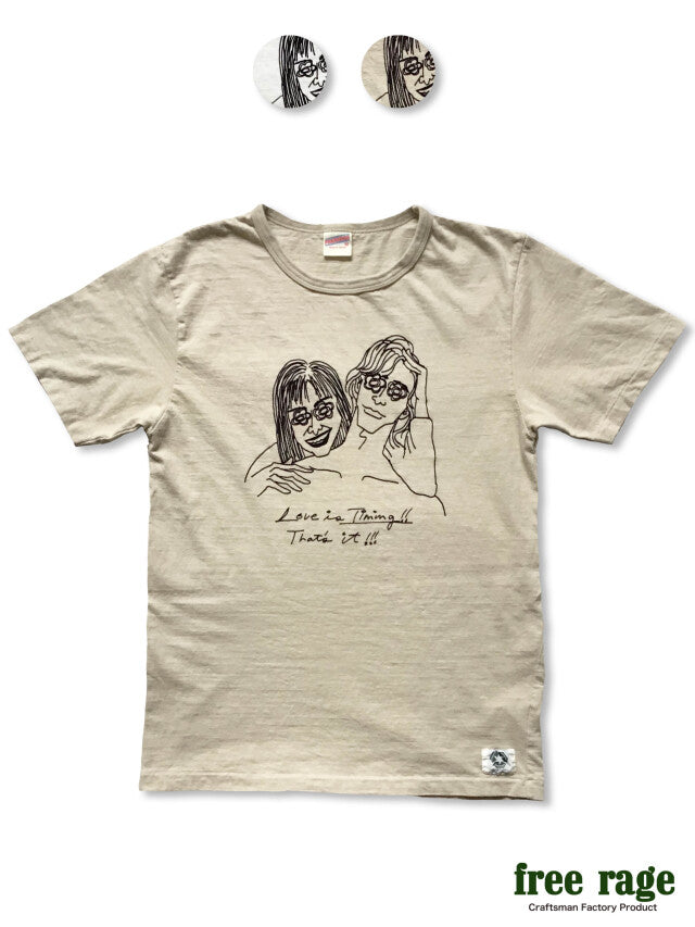 "ロングバケーションを楽しむカップル" リサイクルコットンTee