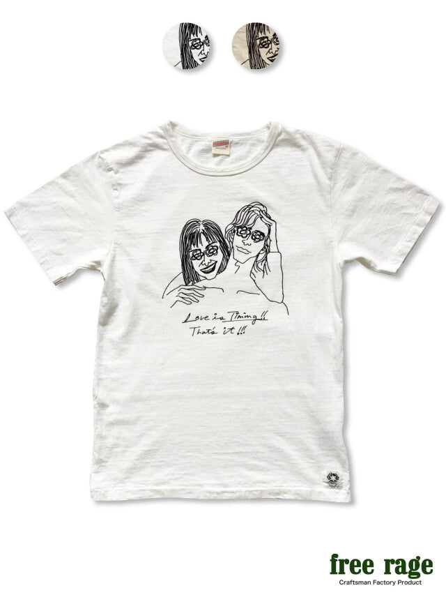 "ロングバケーションを楽しむカップル" リサイクルコットンTee