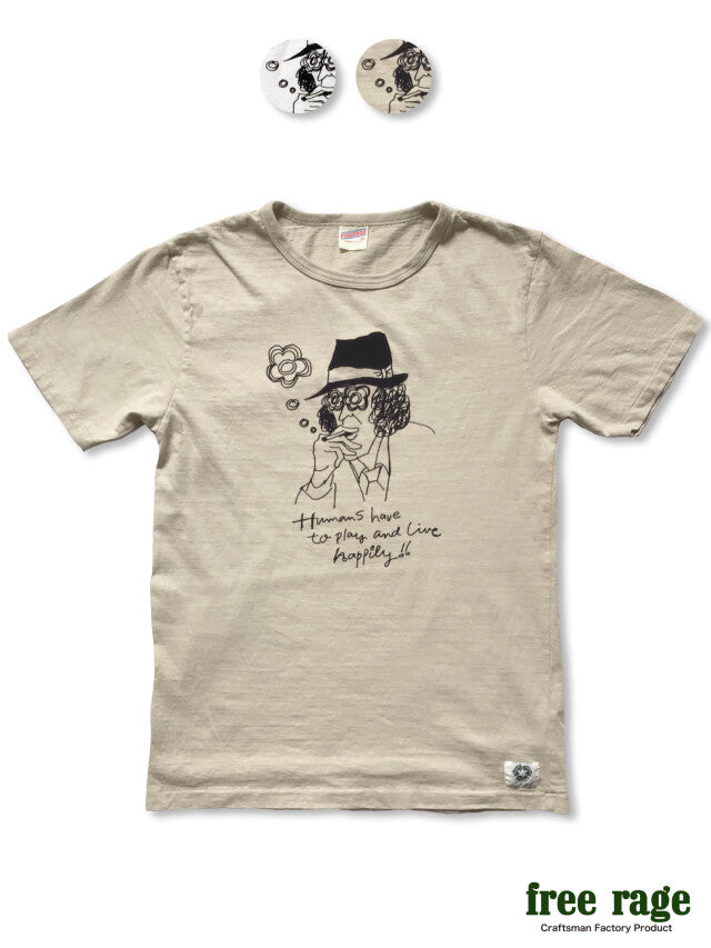 "一服しながら何かを考える探偵" リサイクルコットンTee