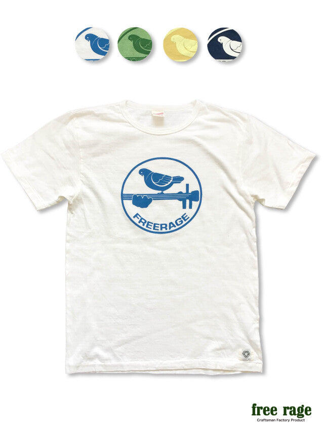 "Music Pigeon" リサイクルコットンTee