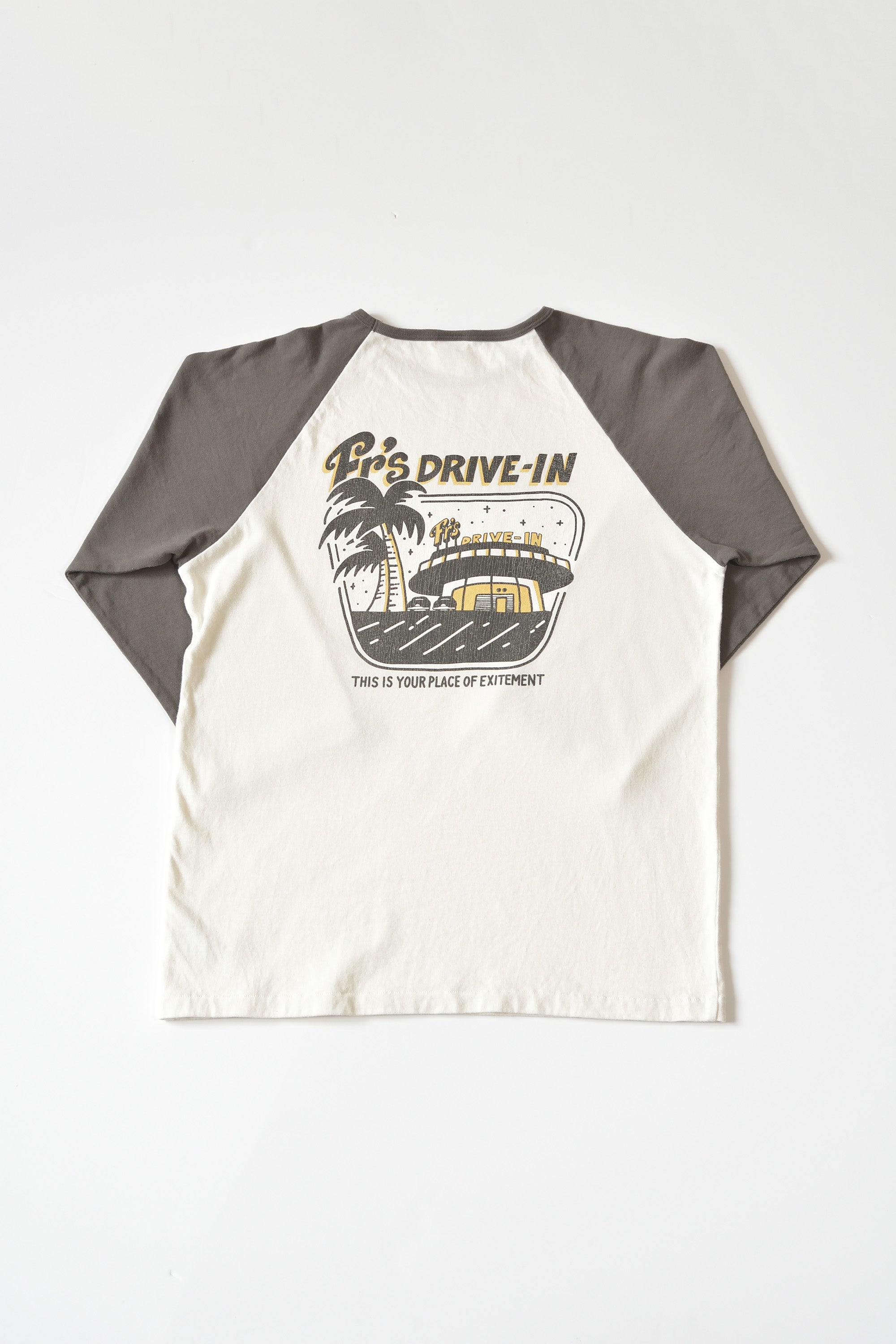 "DRIVE-IN" ラグラン七分袖Tee