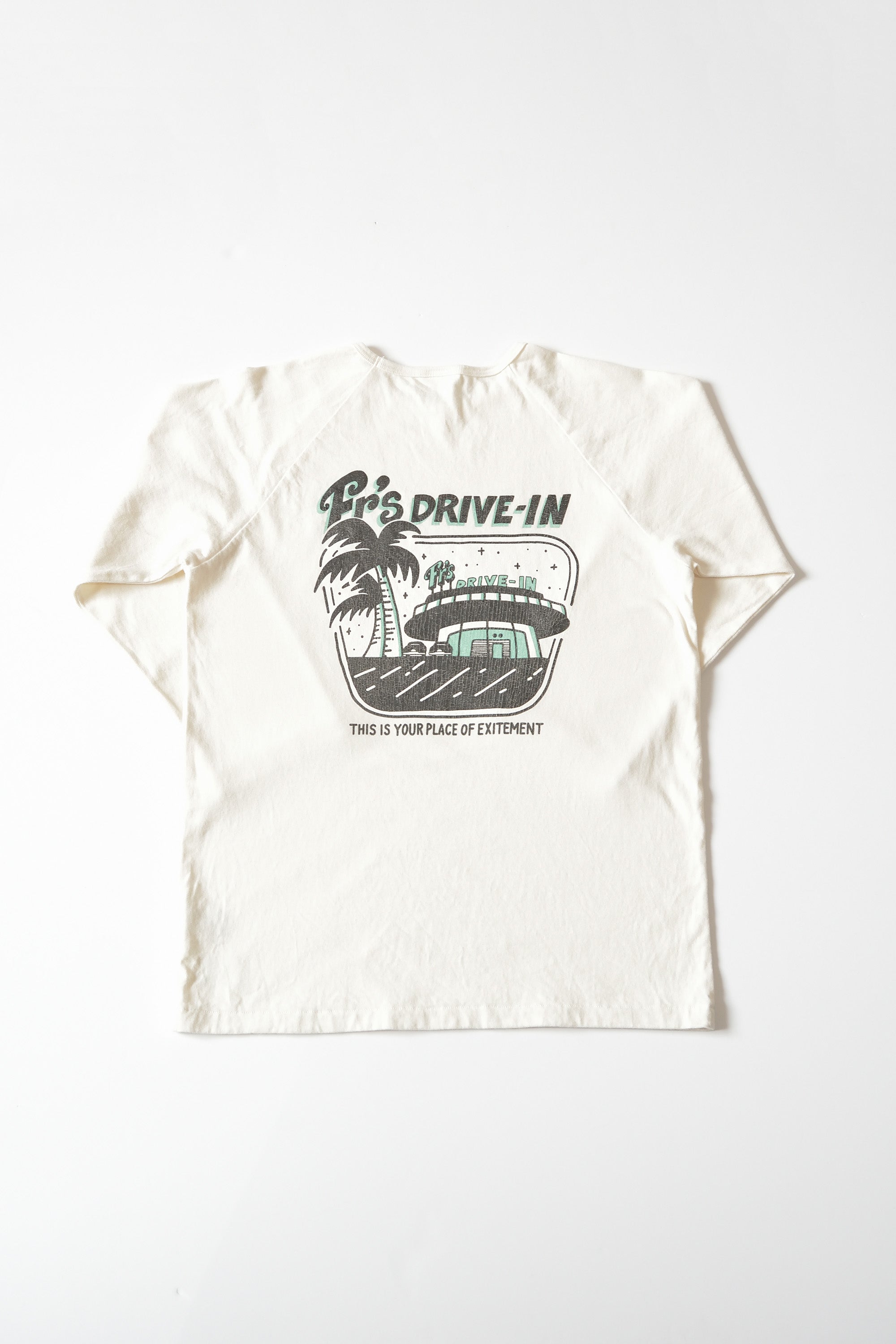 "DRIVE-IN" ラグラン七分袖Tee