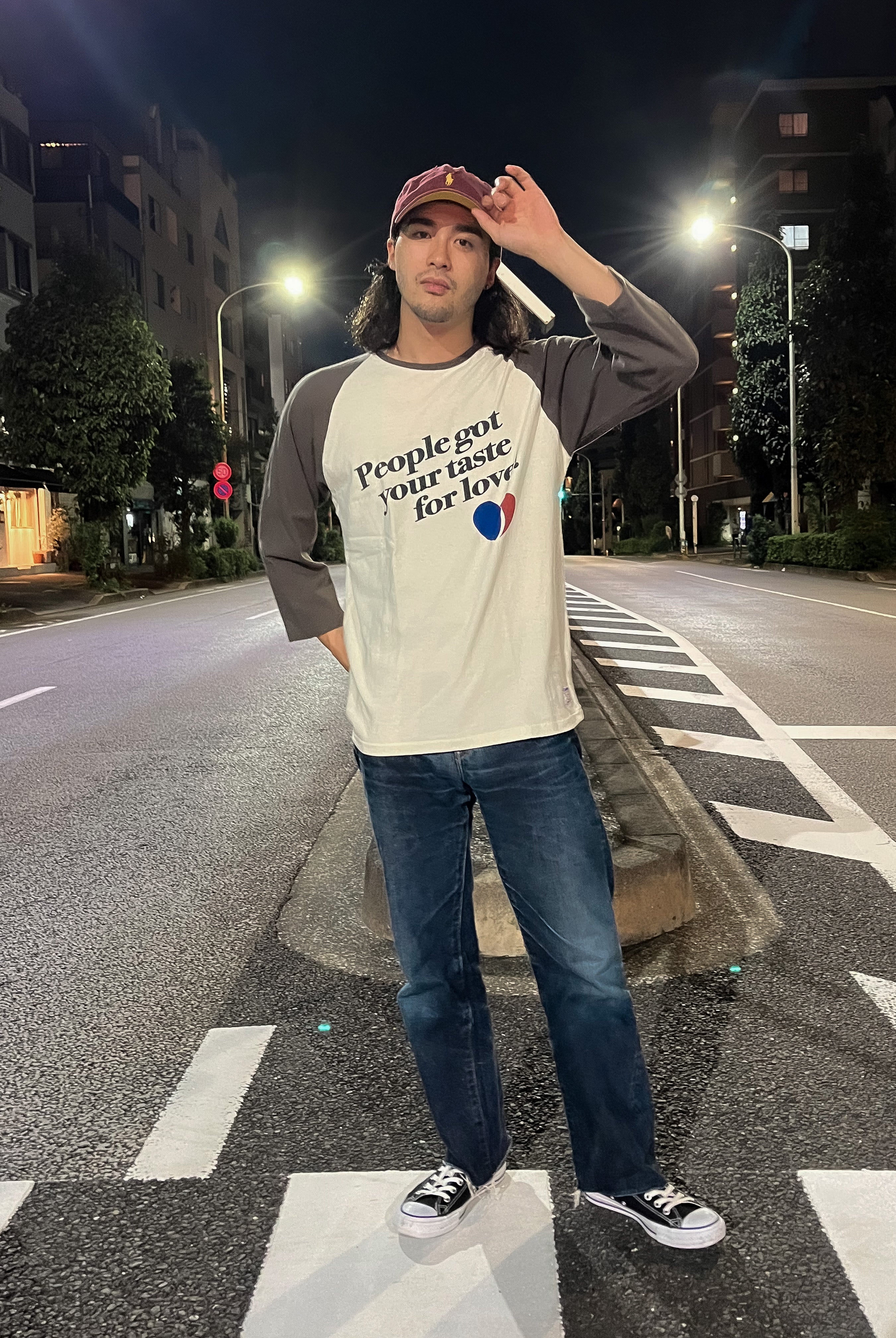 "Taste of Love" ラグラン七分袖Tee