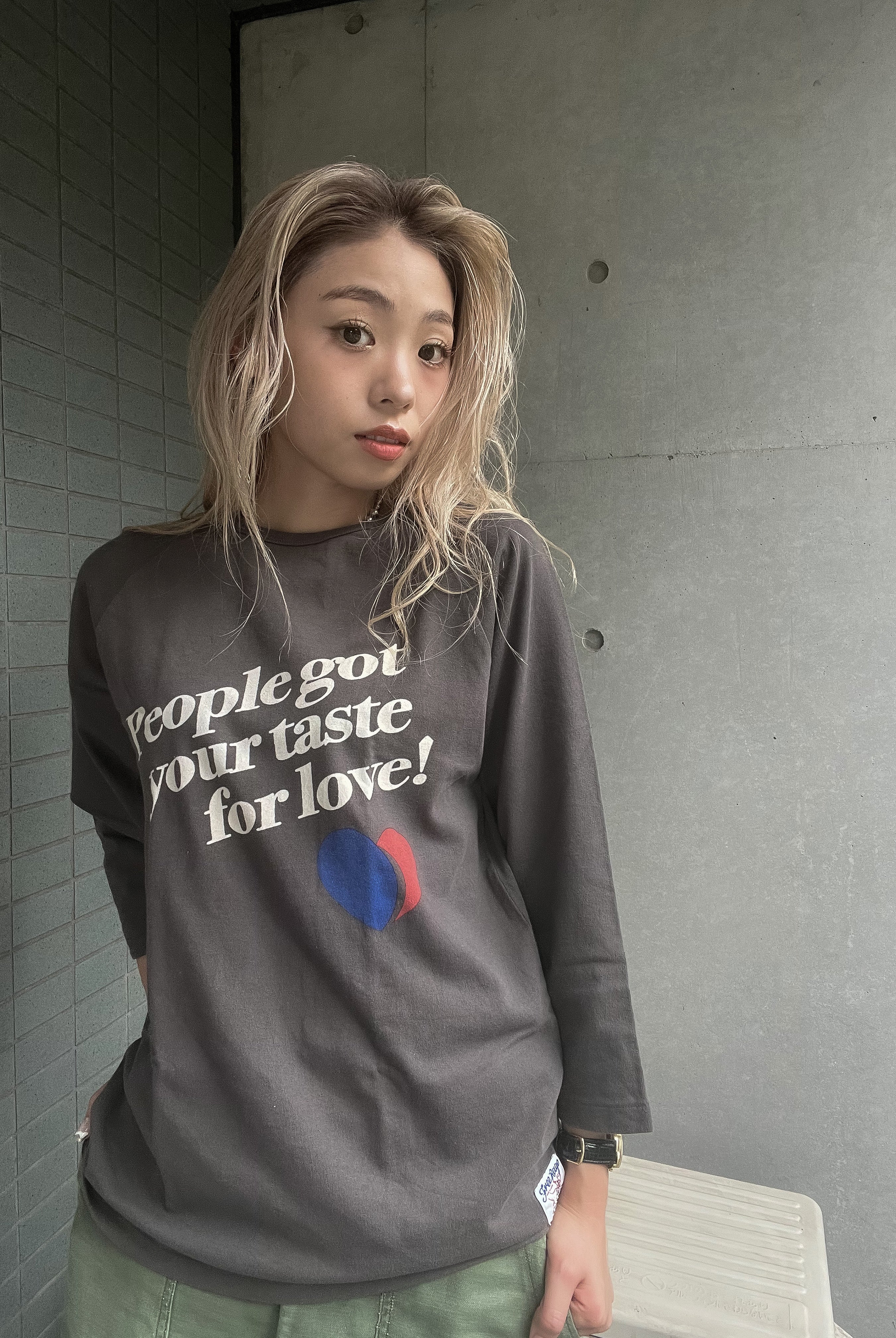 "Taste of Love" ラグラン七分袖Tee