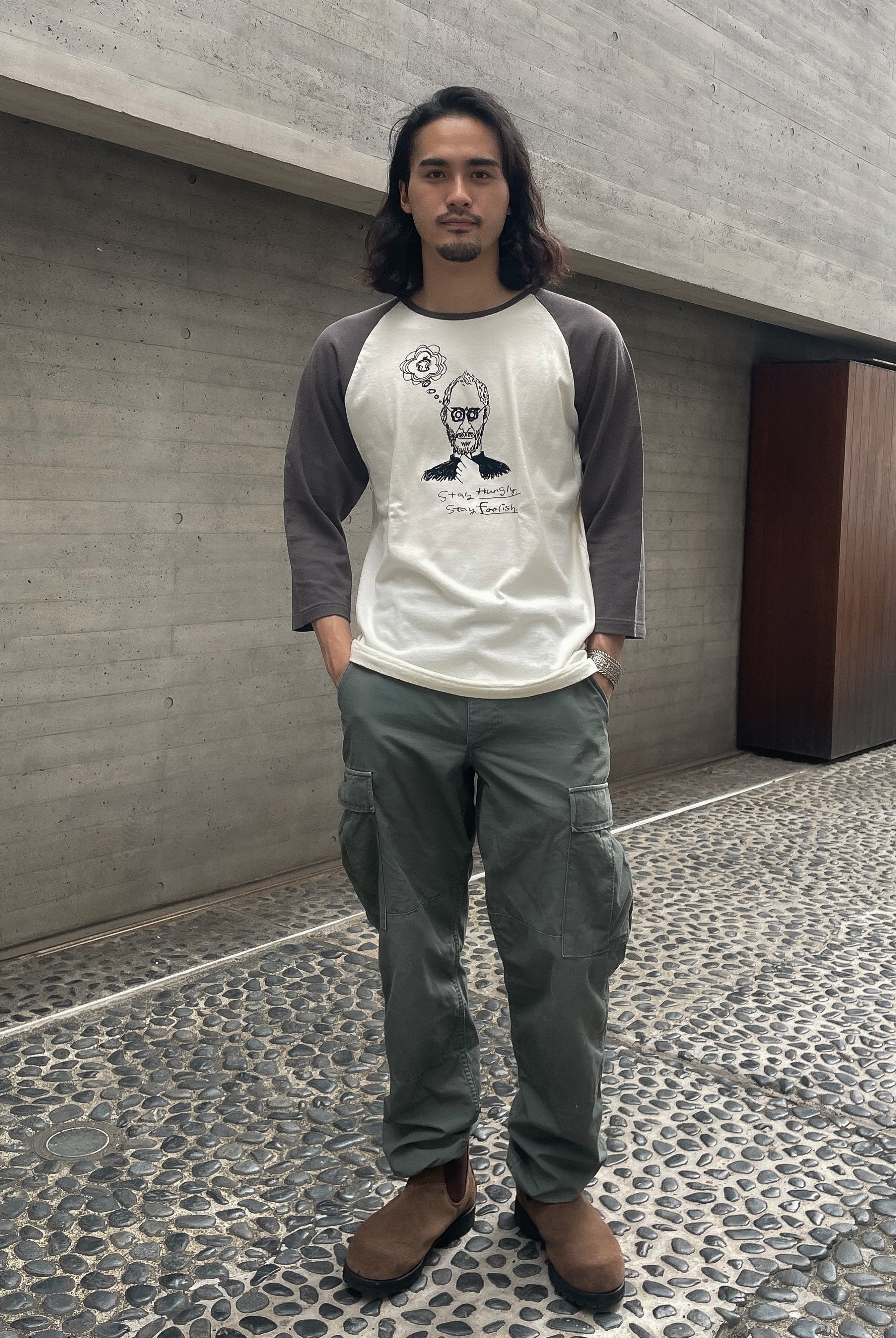 "創業者" ラグラン七分袖Tee