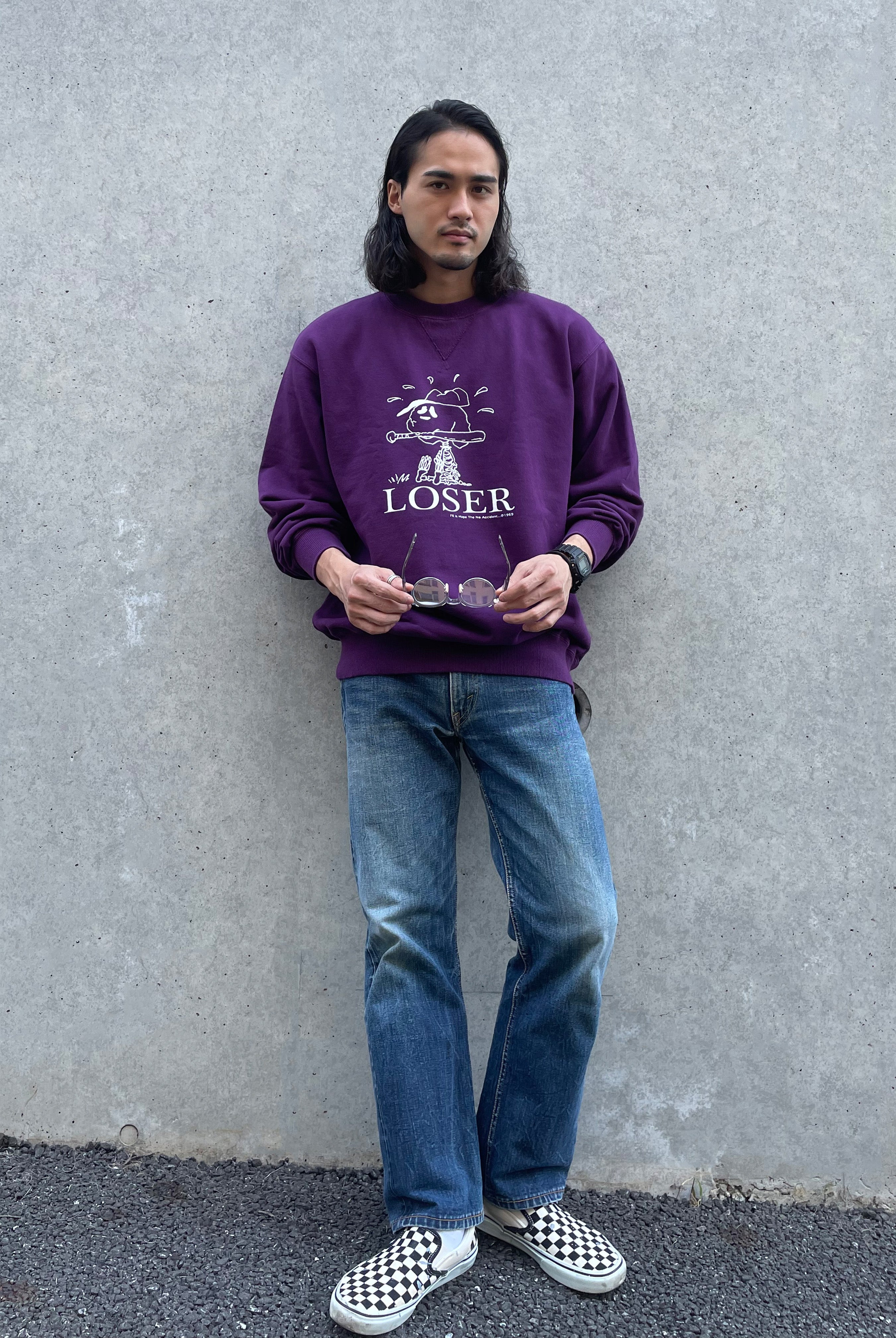 "SKULL LOSER" クラシッククルースウェット