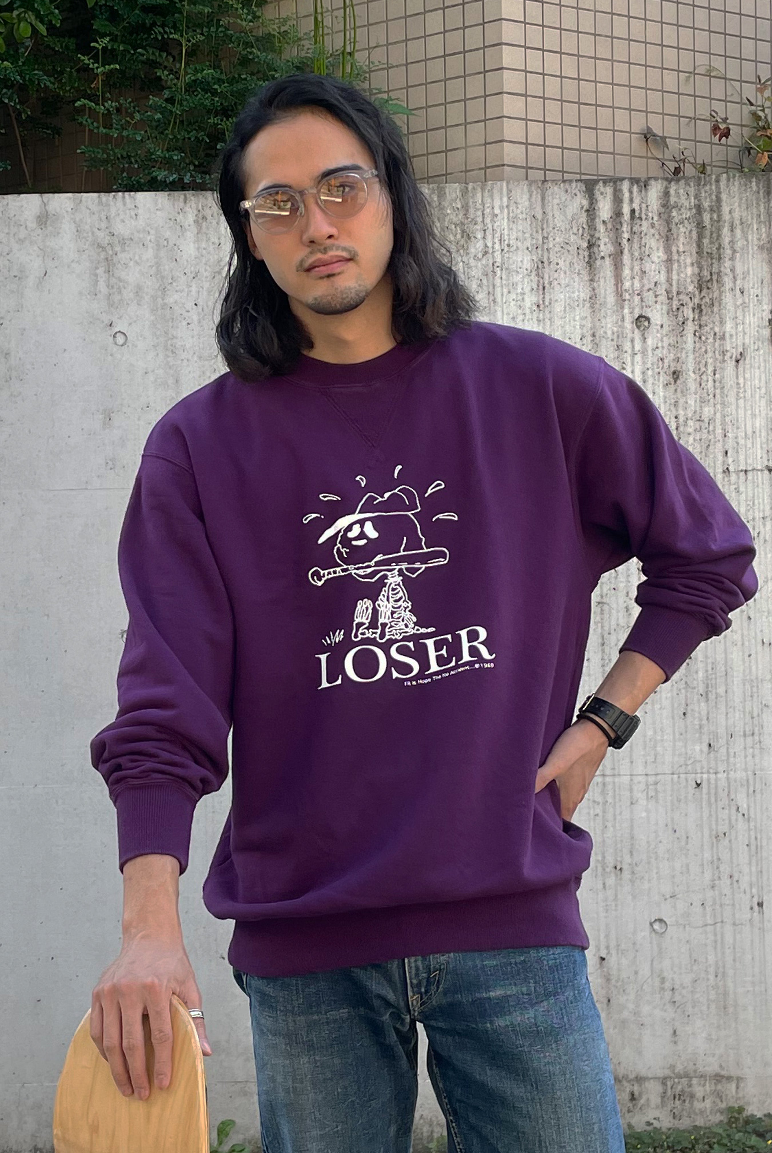 "SKULL LOSER" クラシッククルースウェット