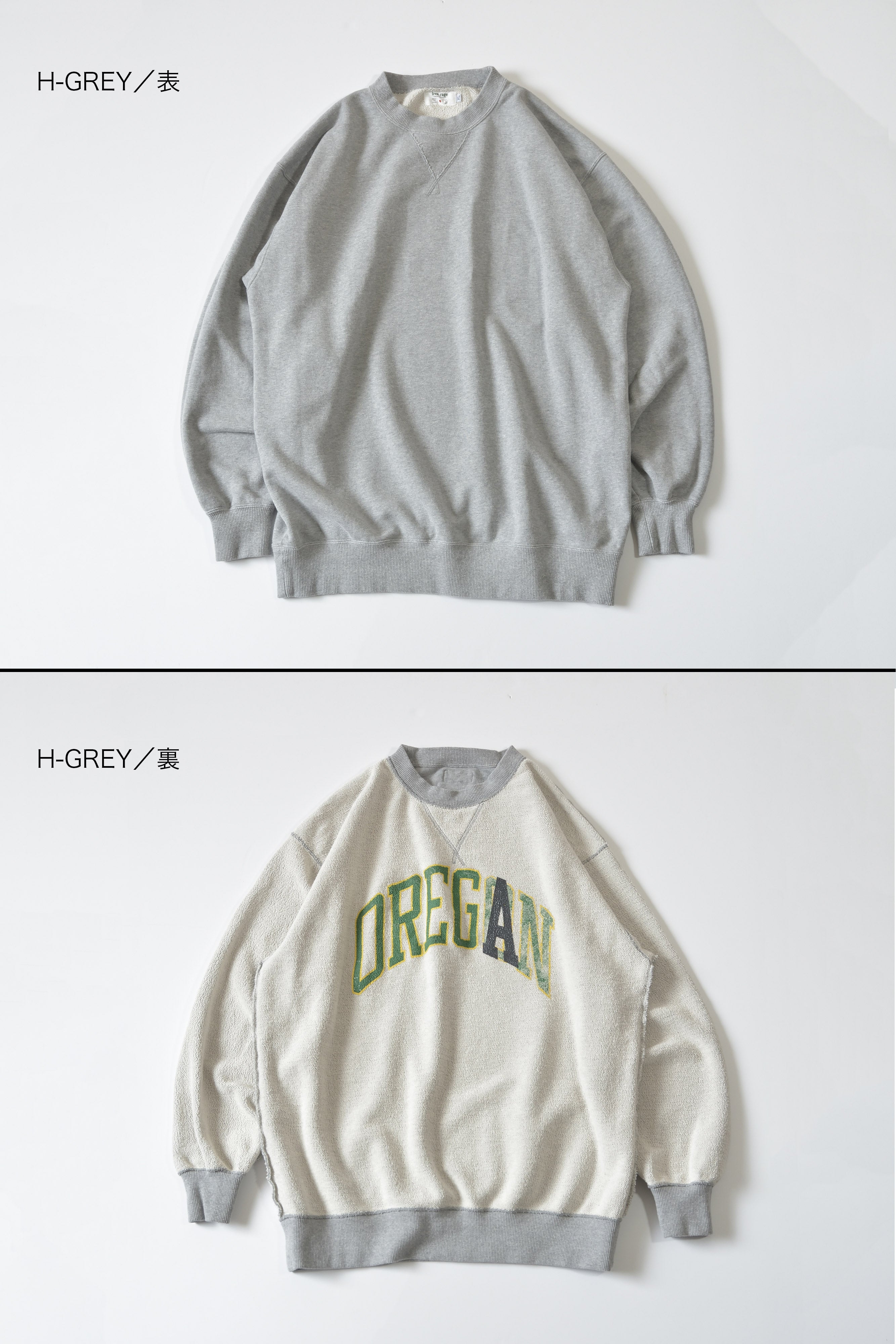 "OREGA" リバーシブルスウェット
