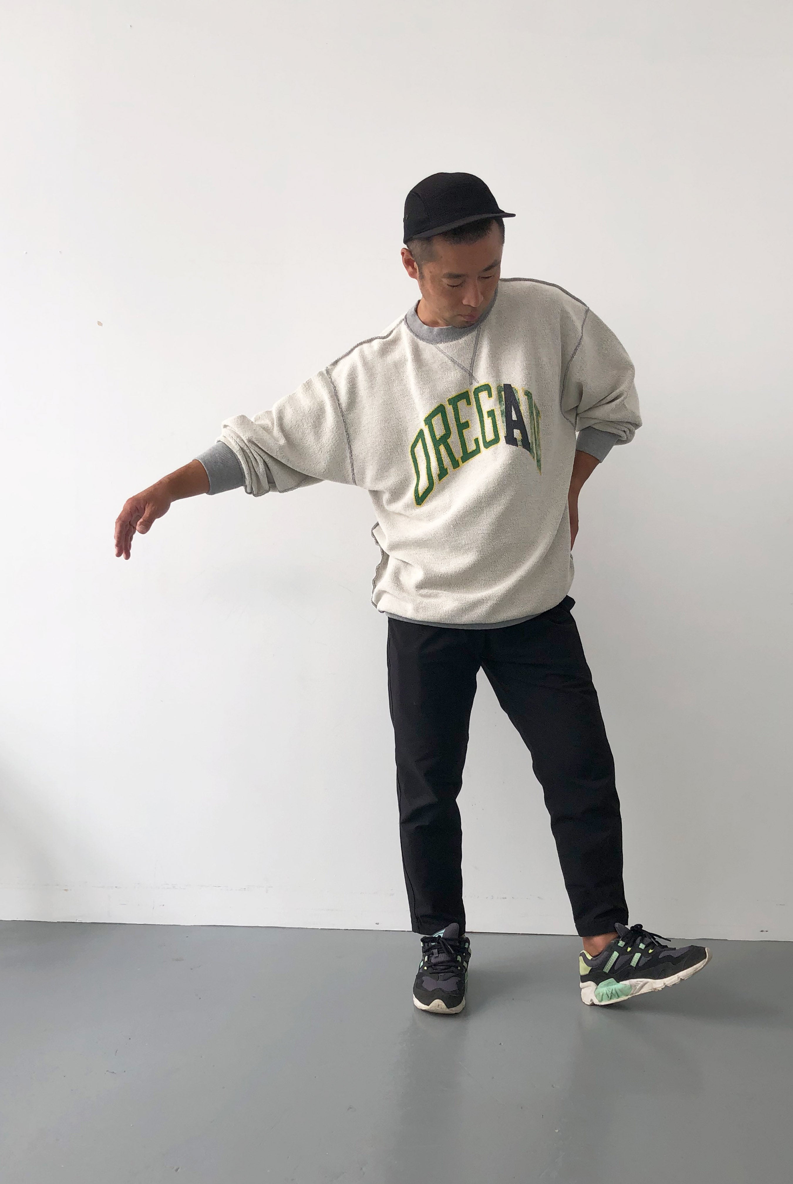 "OREGA" リバーシブルスウェット