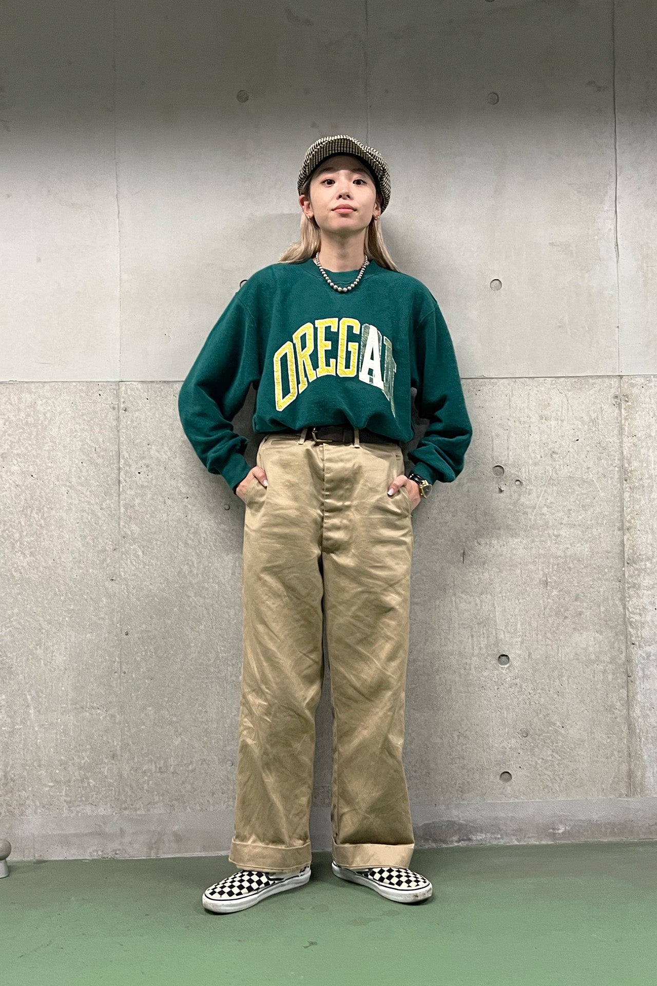 "OREGA" リバーシブルスウェット