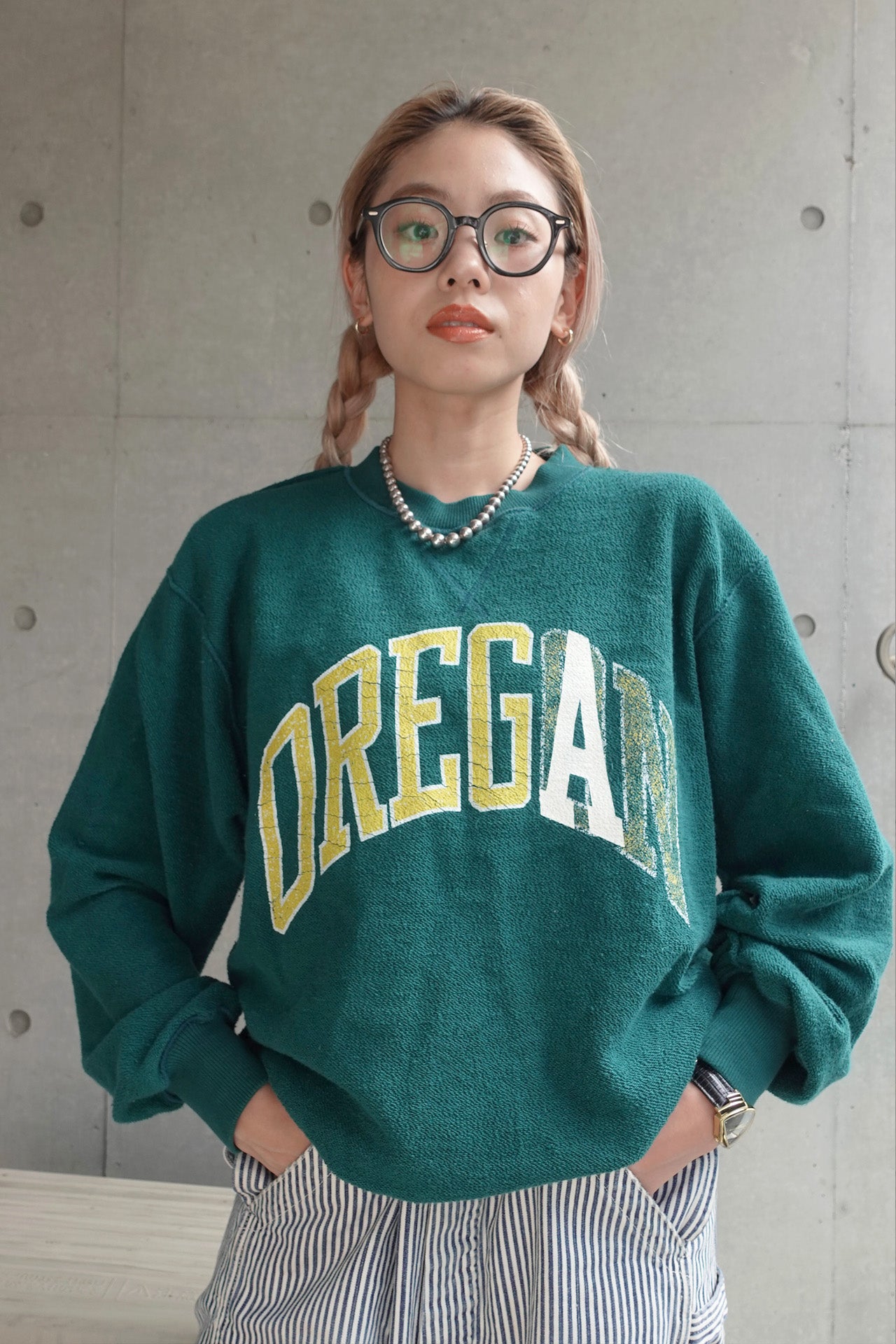 "OREGA" リバーシブルスウェット