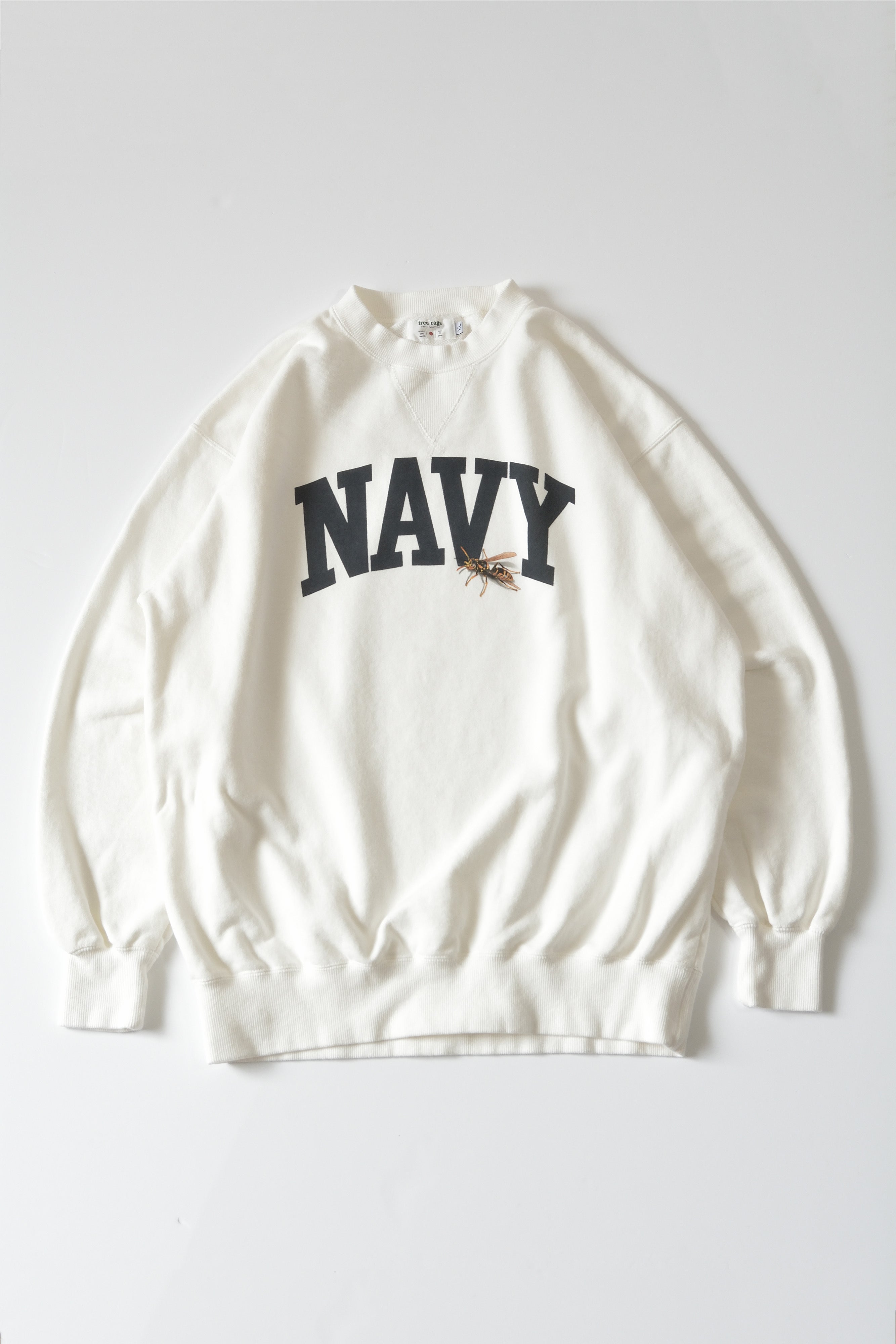 "ハチ" 職人クルースウェット -NAVY Logo ver,-