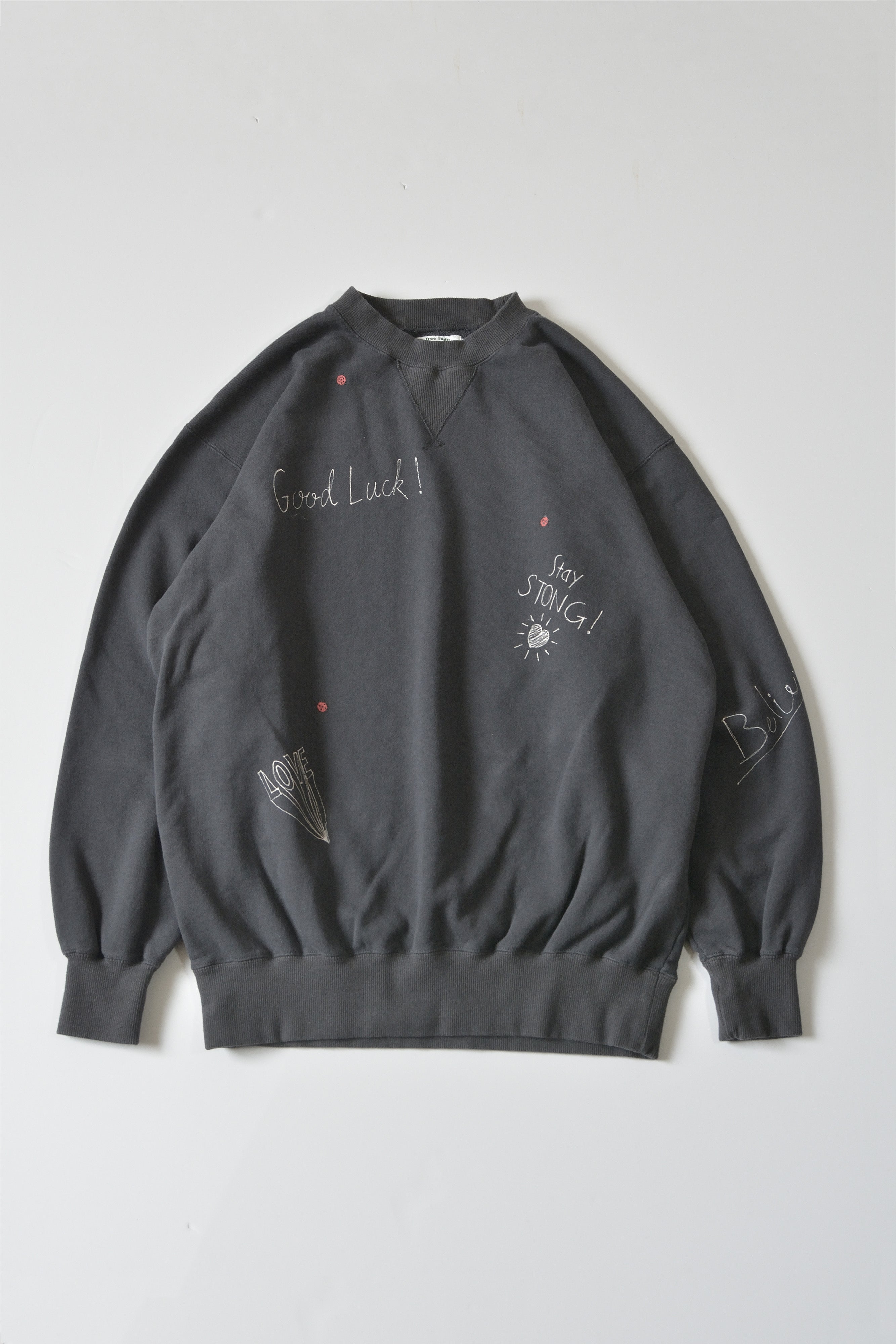 "Good Luck Message" クラシッククルースウェット