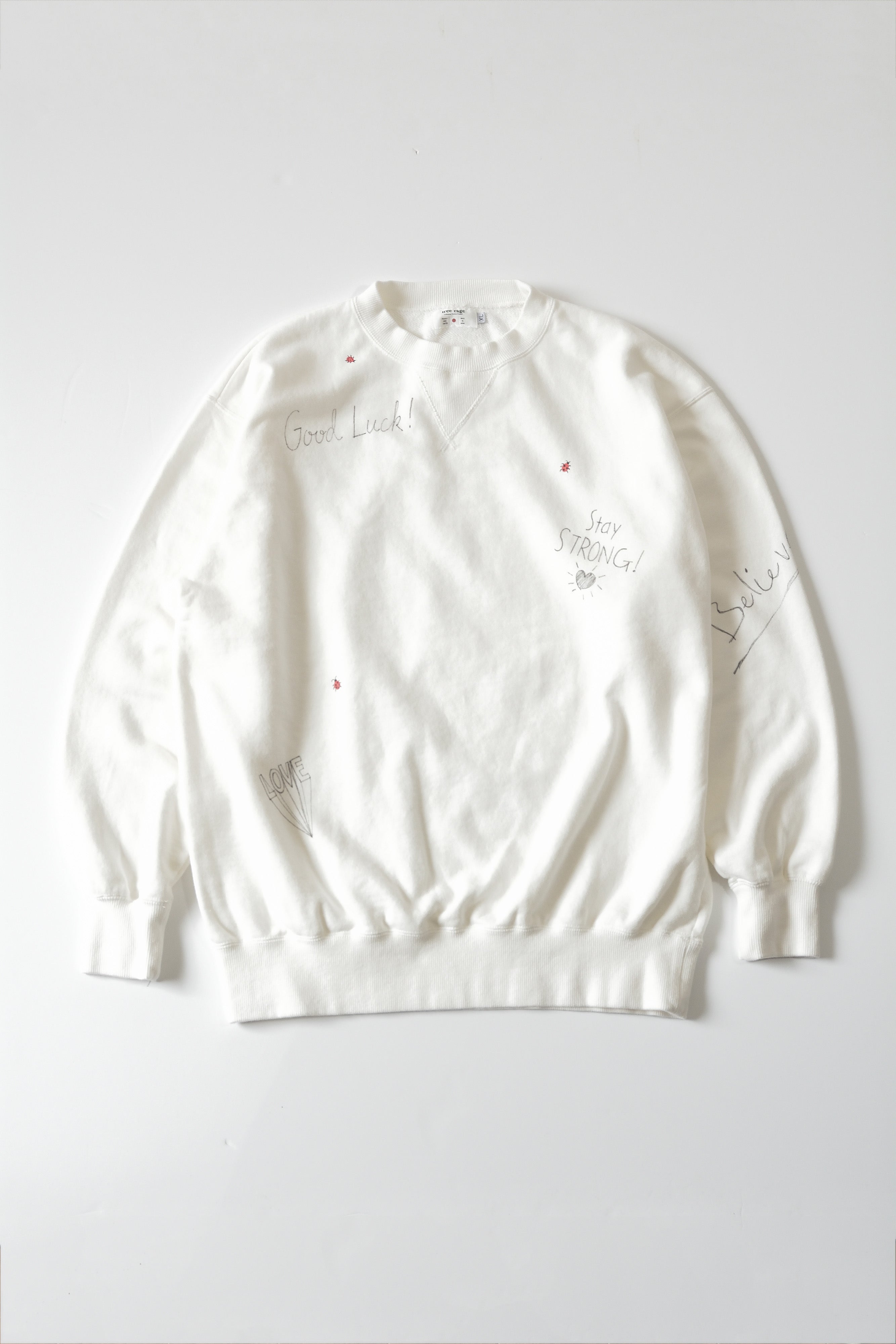 "Good Luck Message" クラシッククルースウェット