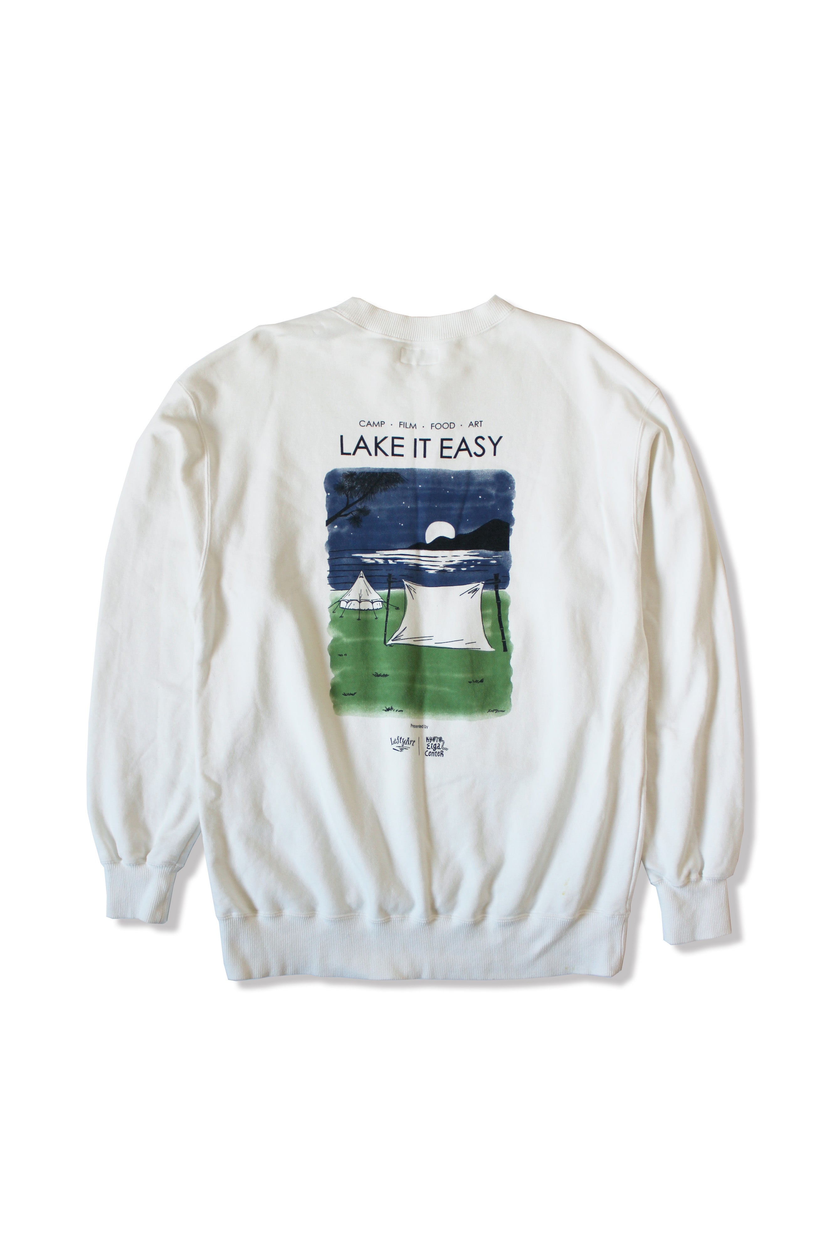 "LAKE IT EASY" クラシッククルースウェット (ステッカー付き)