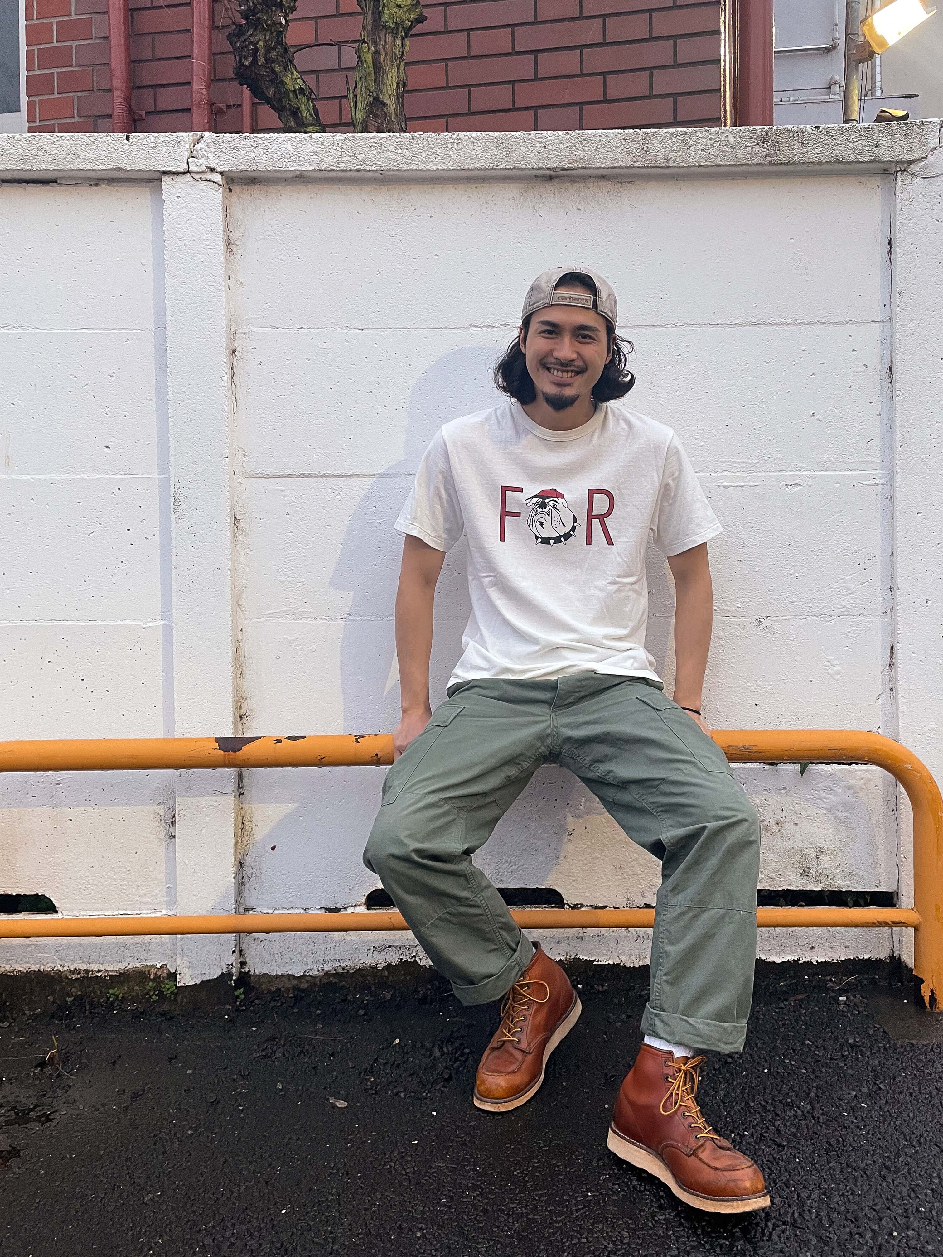 "Bulldog" リサイクルコットンTee