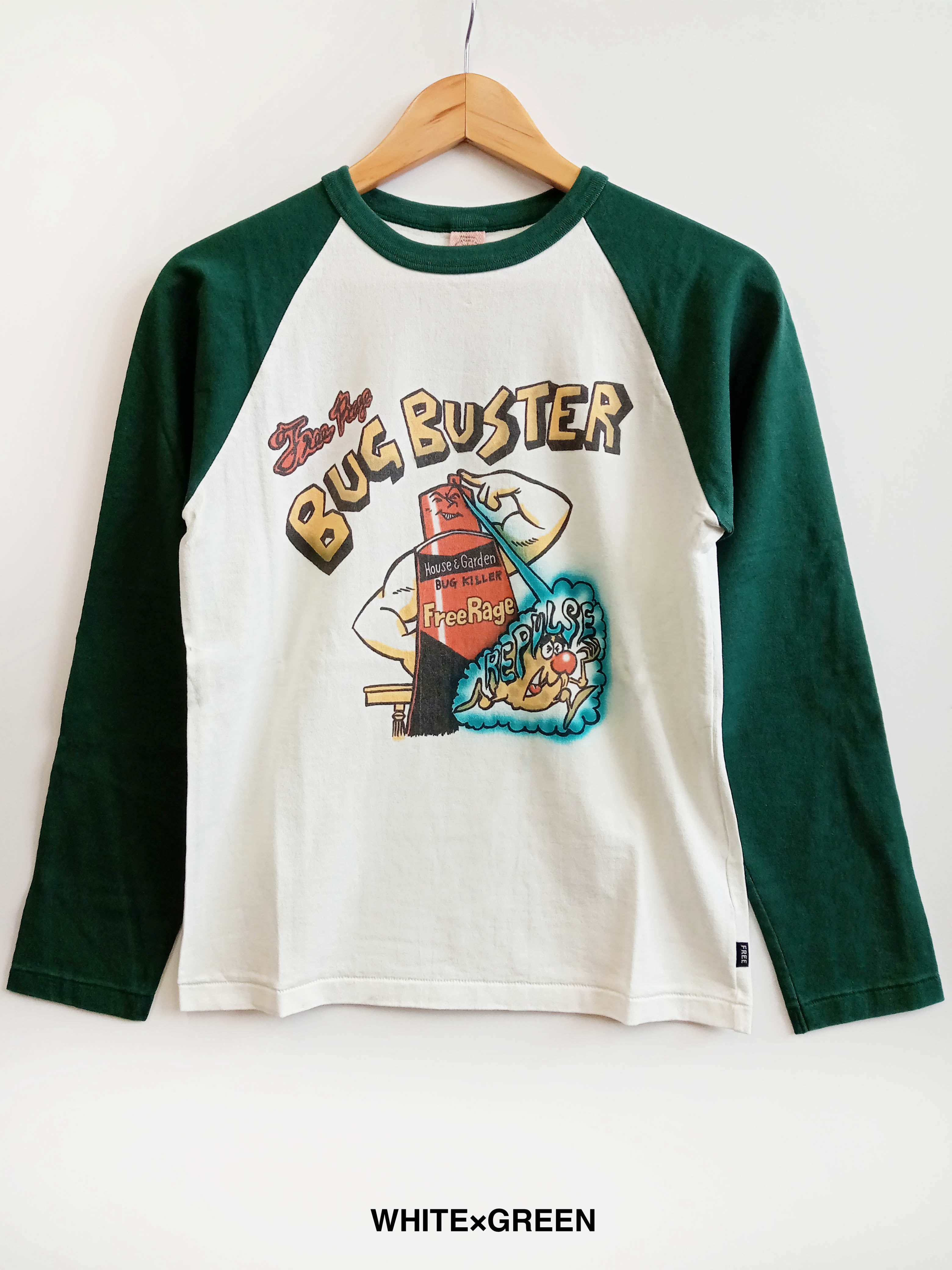 "BUG BUSTER" ラグラン長袖Tee