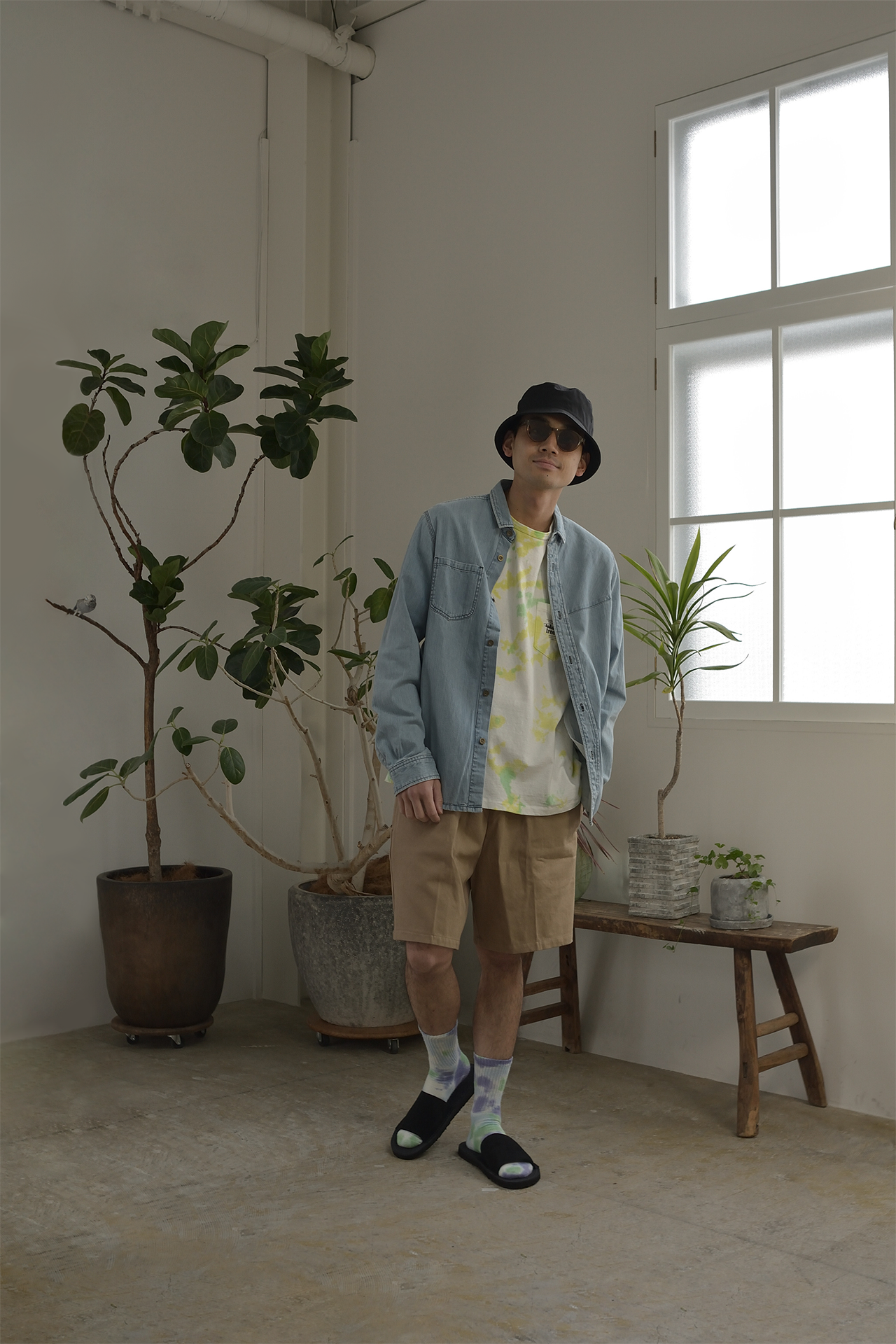 "8oz Denim" ガンパッチシャツ