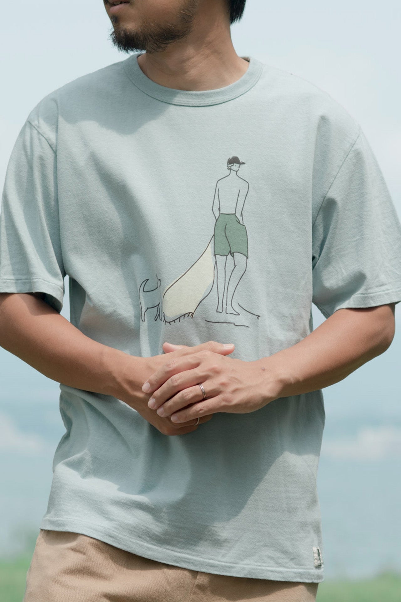 "Hisaka - MAN" リサイクルコットンTee