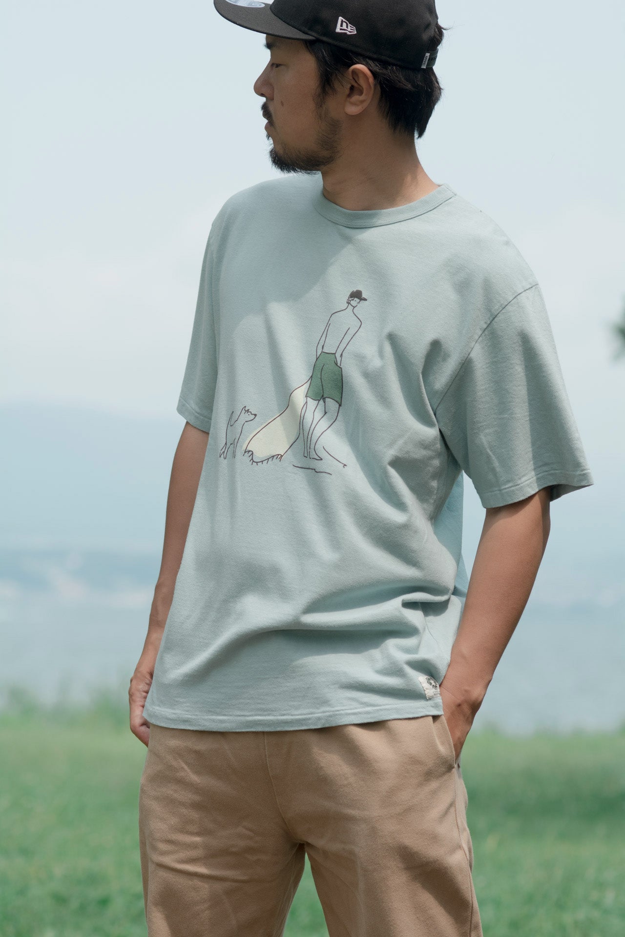 "Hisaka - MAN" リサイクルコットンTee