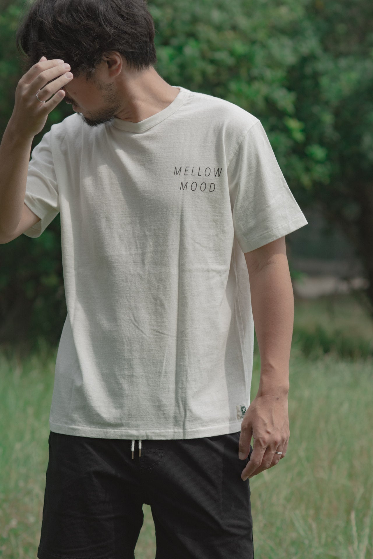 "MELLOW MOOD" リサイクルコットンTee
