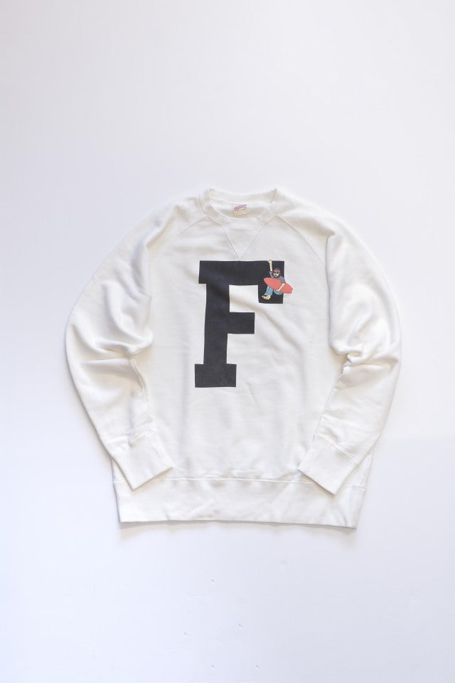 "FRANK LOGO" ラグランクルースウェット