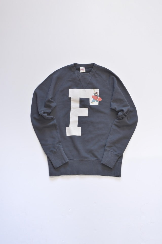 "FRANK LOGO" ラグランクルースウェット