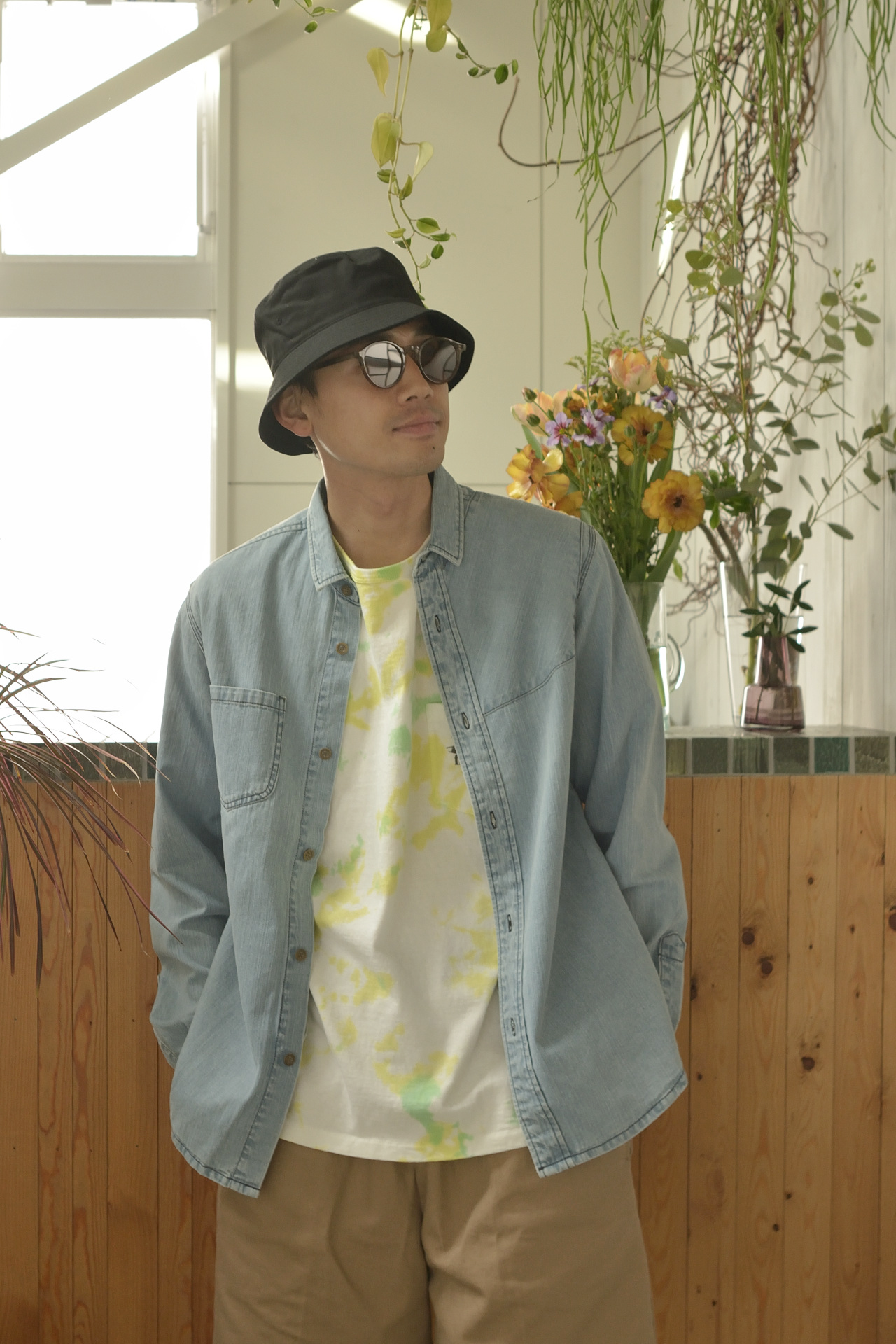 "8oz Denim" ガンパッチシャツ