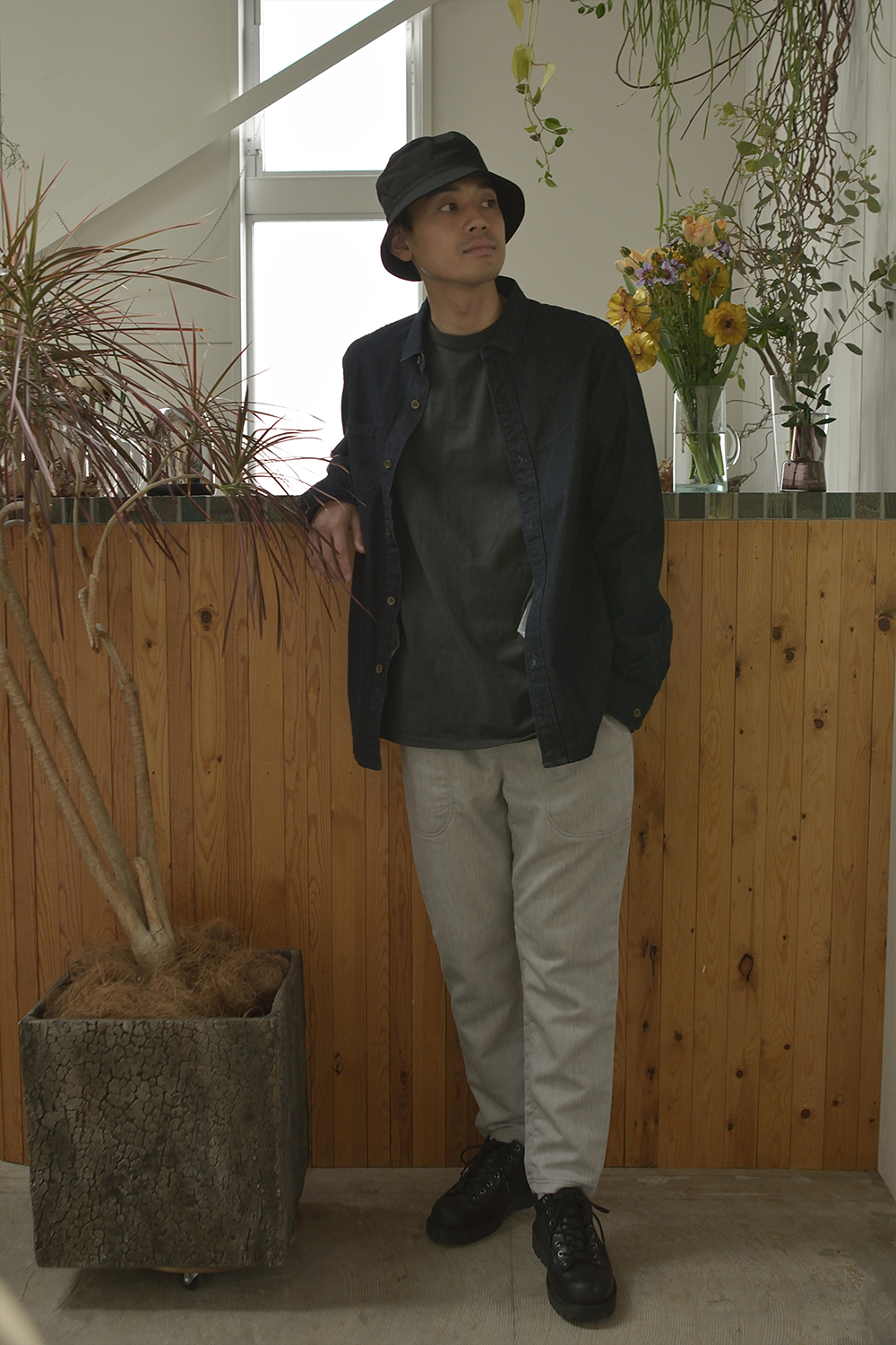 "8oz Denim" ガンパッチシャツ