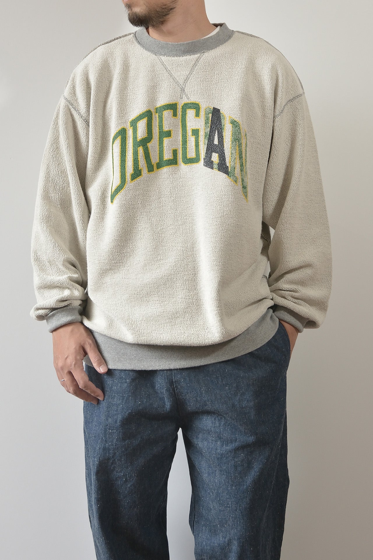 "OREGA" リバーシブルスウェット