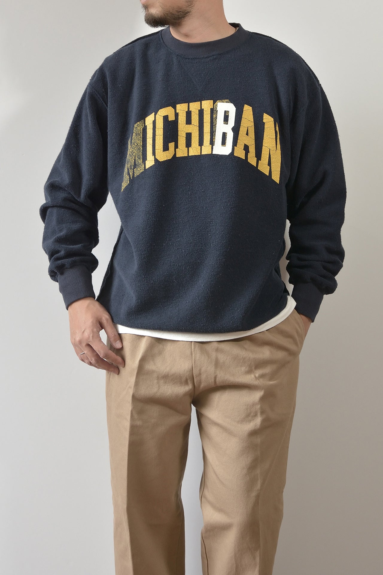 "ICHIBAN" リバーシブルスウェット
