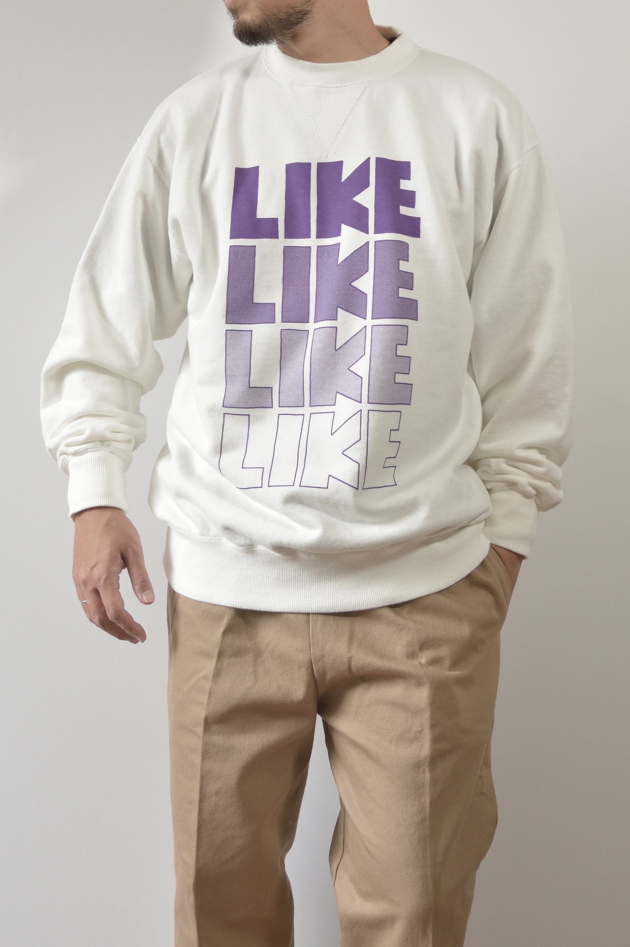 "LIKE" クラシッククルースウェット