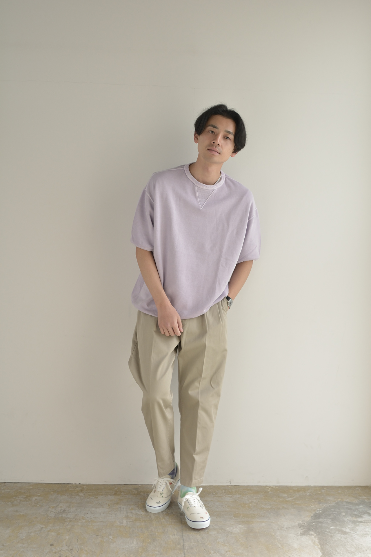 "Pigment Dye" 半袖スウェット