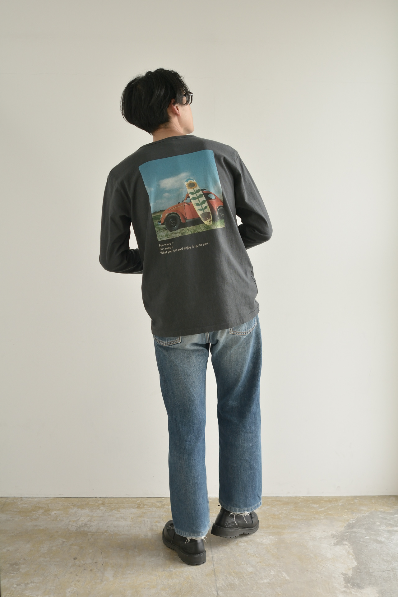 "愛車と向日葵" リサイクルコットンロンTee