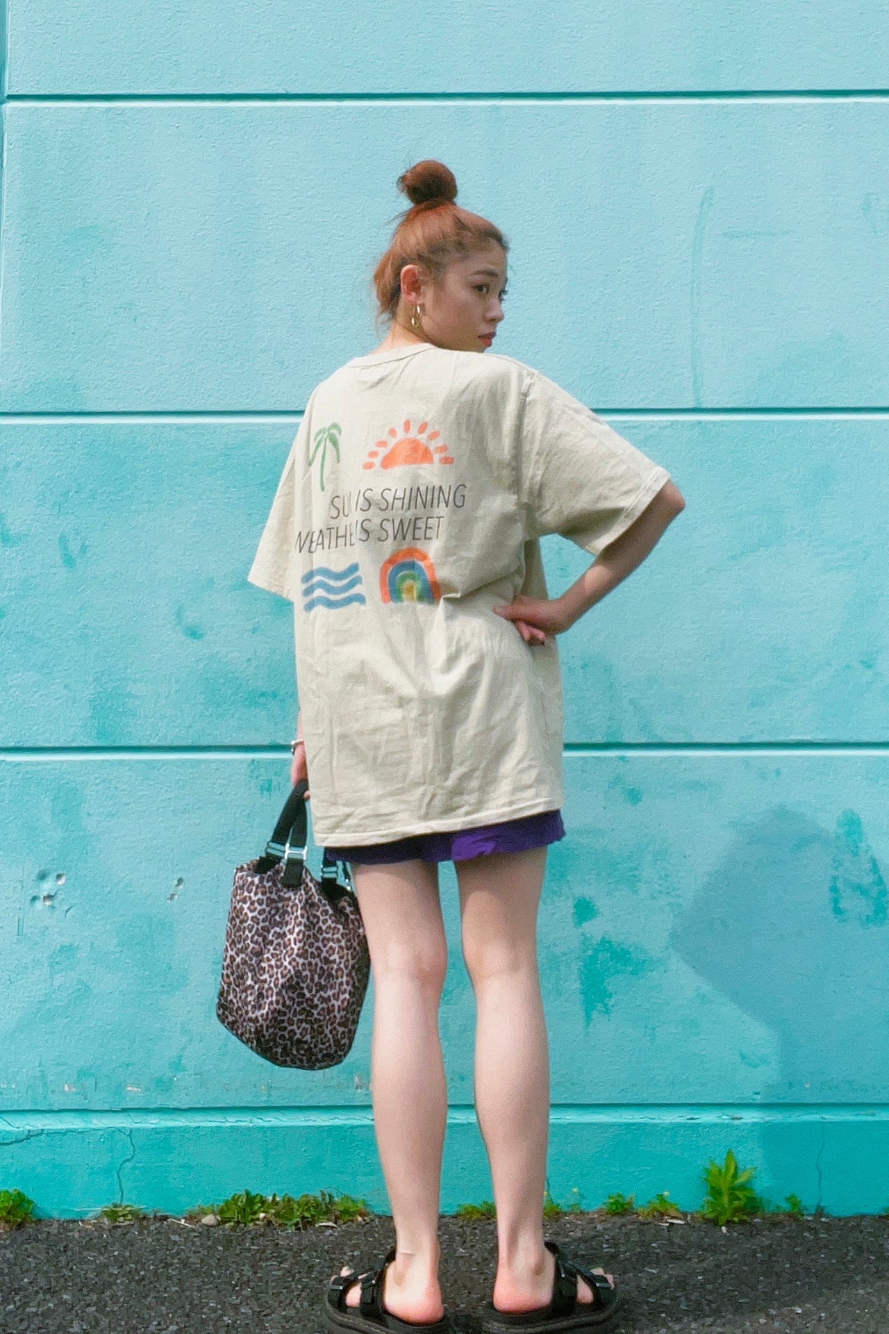 "SUN IS SHINE" リサイクルコットンTee