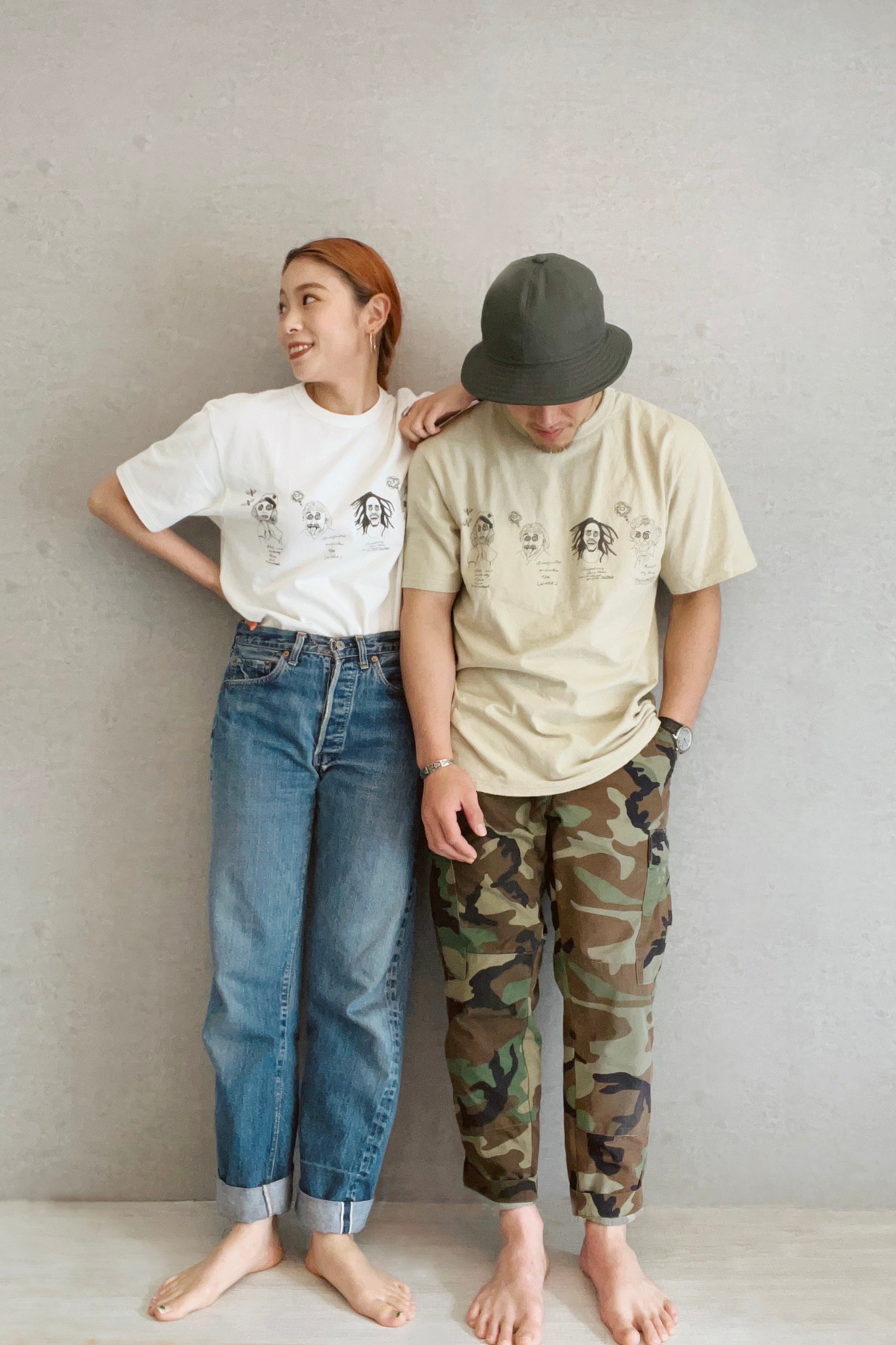 "偉人たち" リサイクルコットンTee