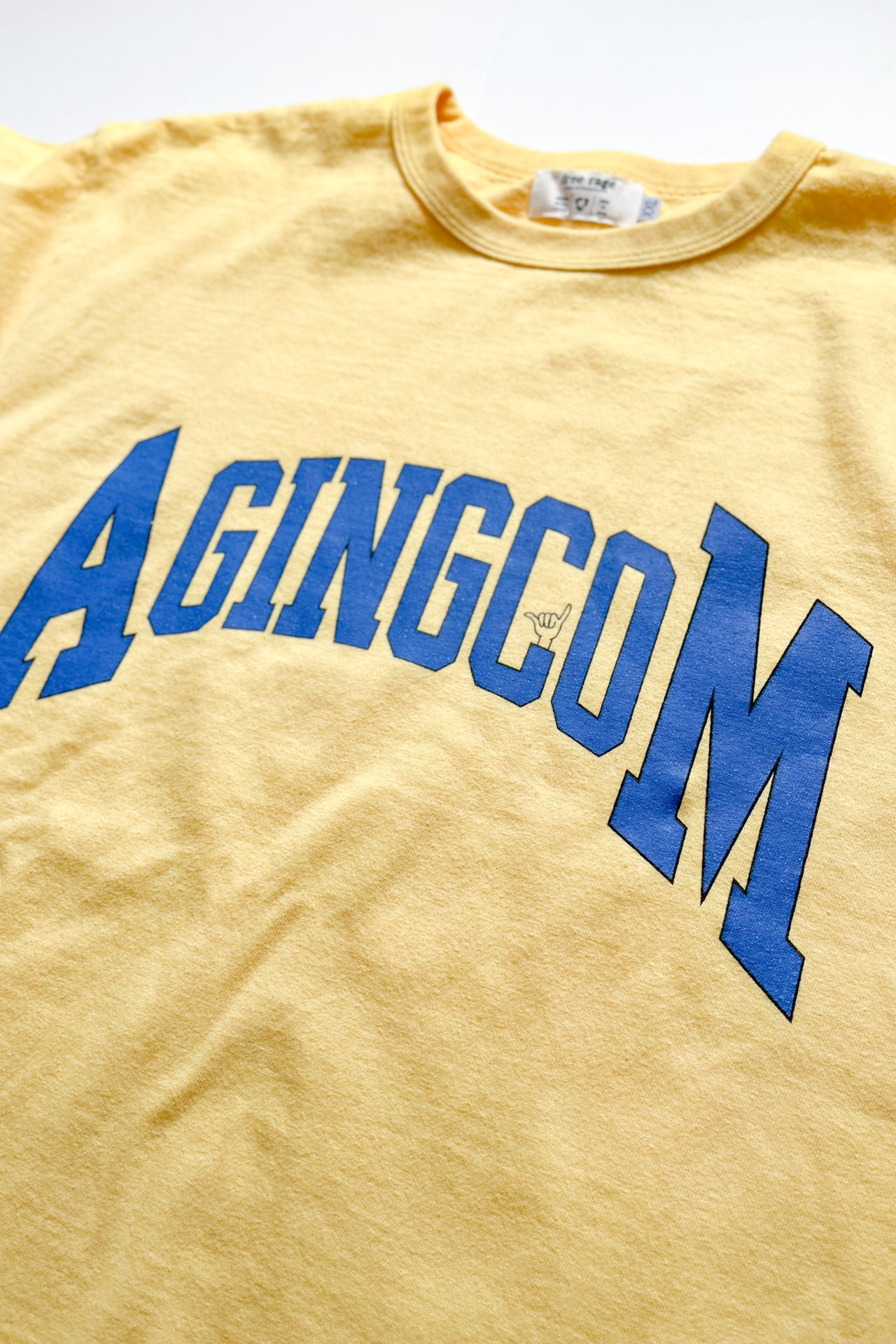 "AGINGCOM" リサイクルコットンTee