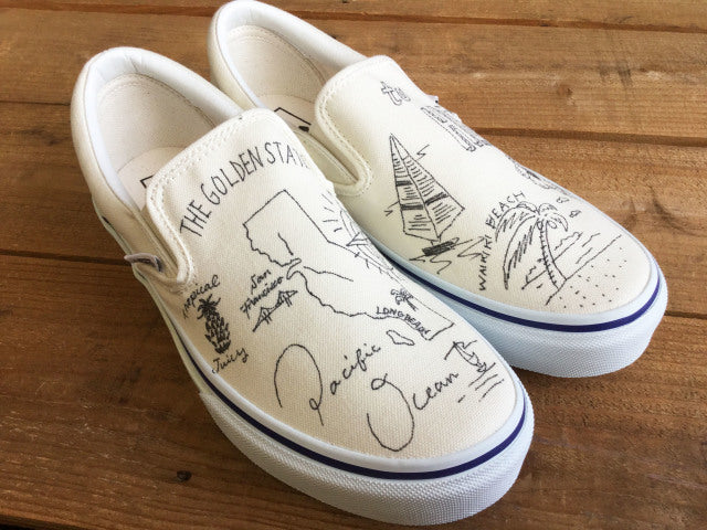 "California & Hawaii" ハンドペイントスニーカー