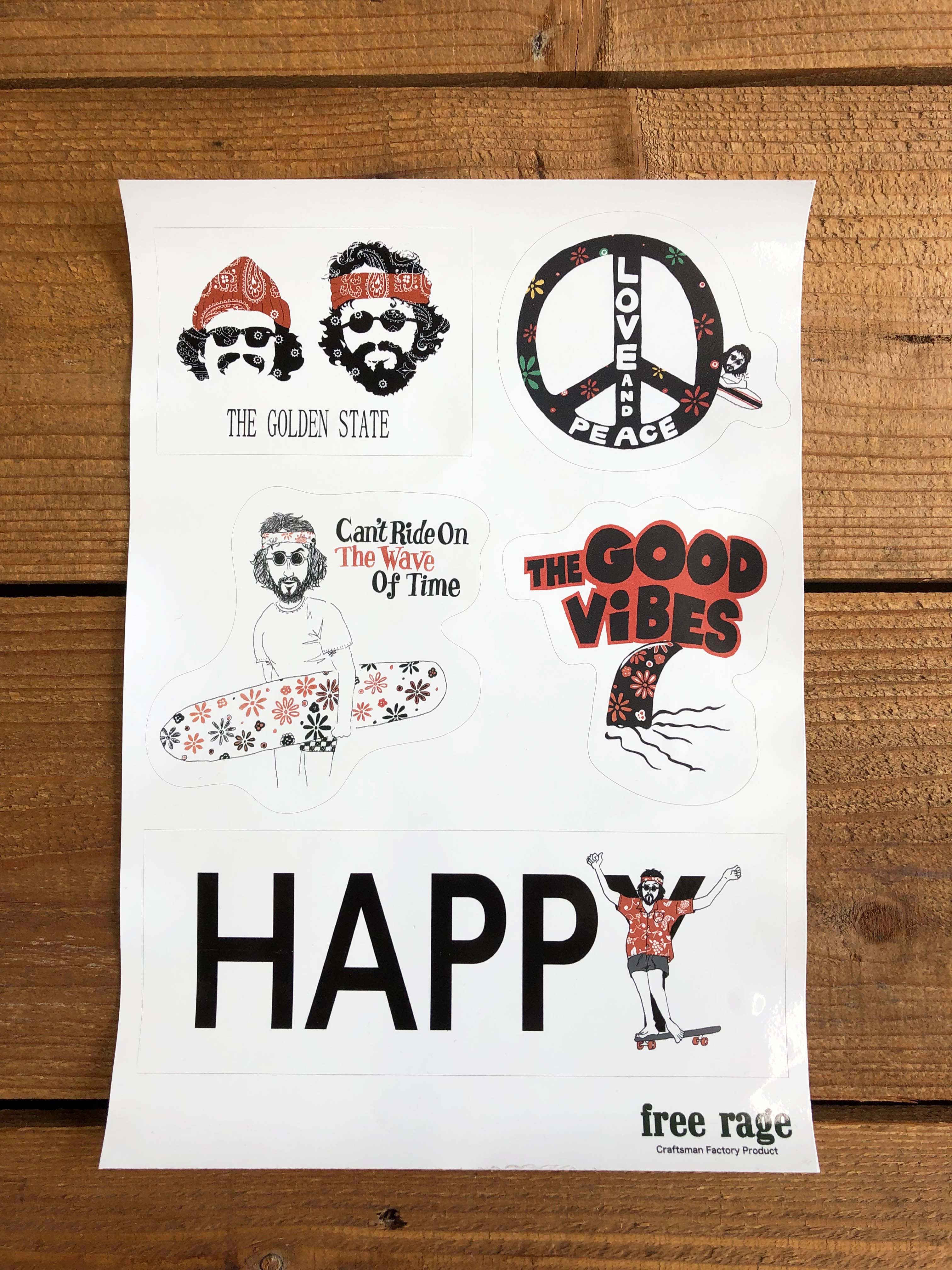 "HAPPY" Sticker Sheet for Outdoor
