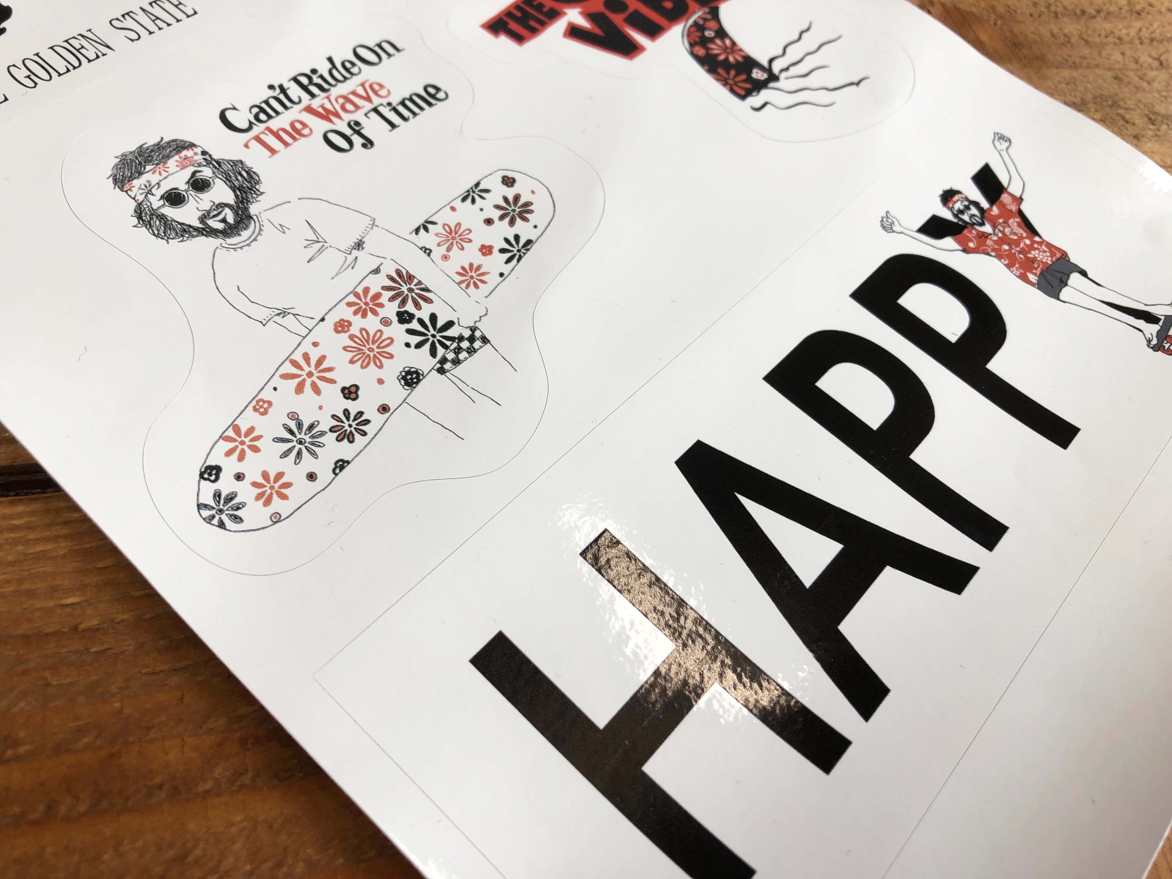 "HAPPY" Sticker Sheet for Outdoor