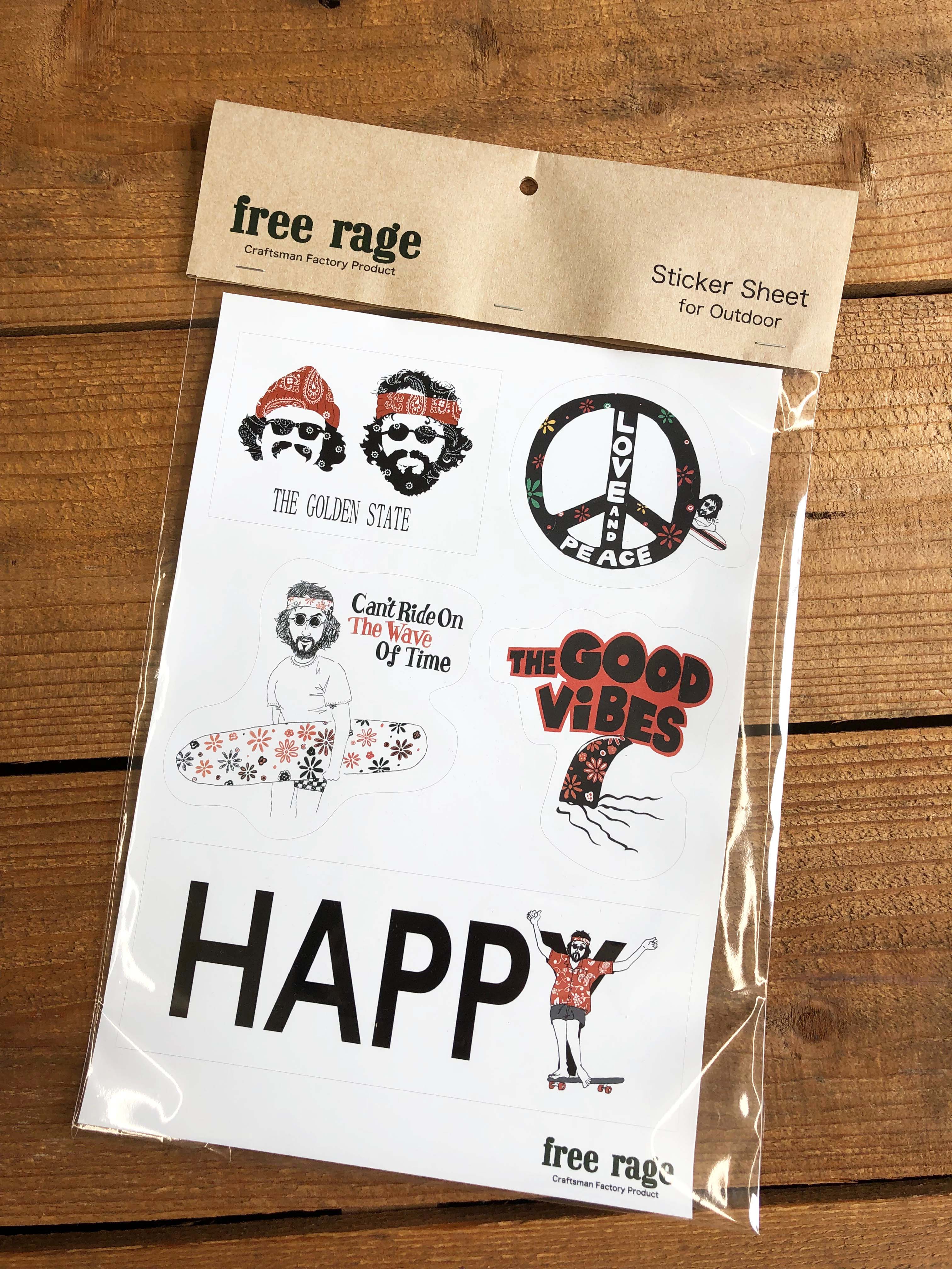 "HAPPY" Sticker Sheet for Outdoor