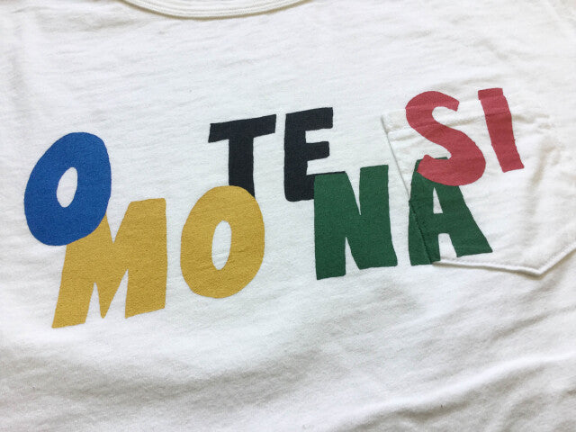 "OMOTENASI" リサイクルコットンポケットTee