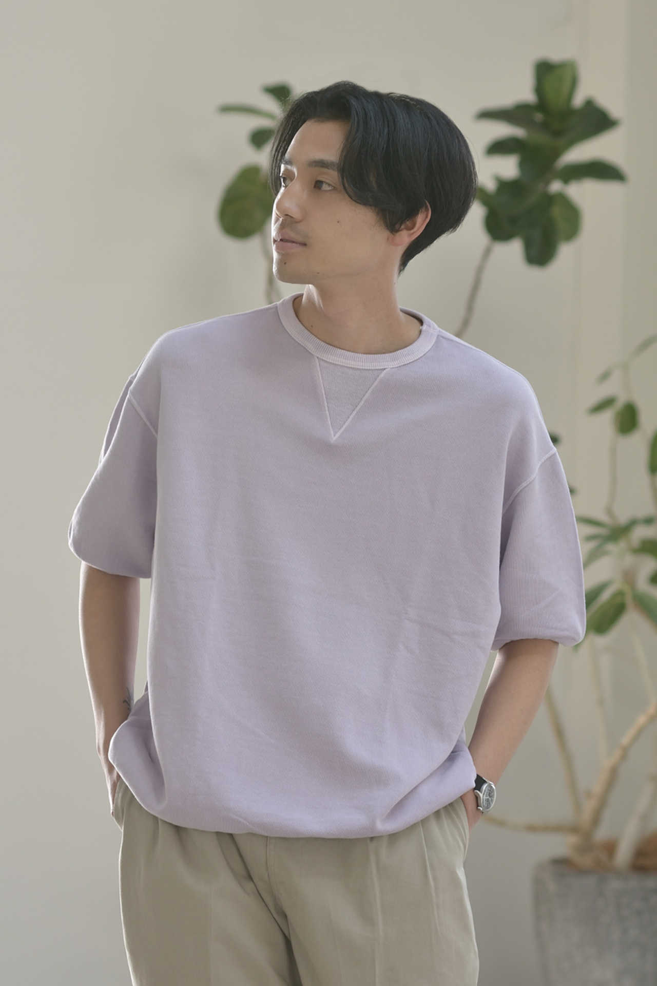 "Pigment Dye" 半袖スウェット