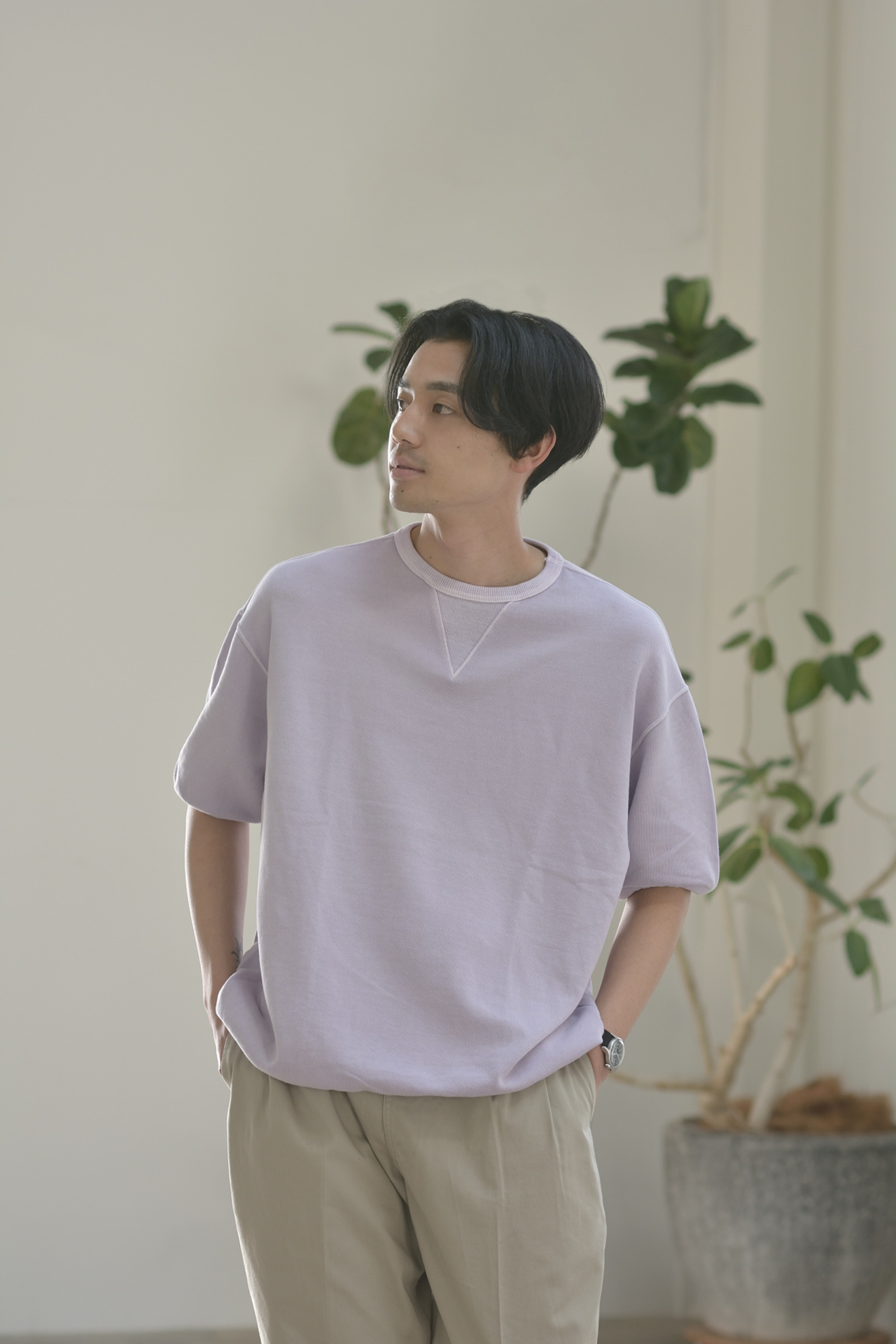 "Pigment Dye" 半袖スウェット