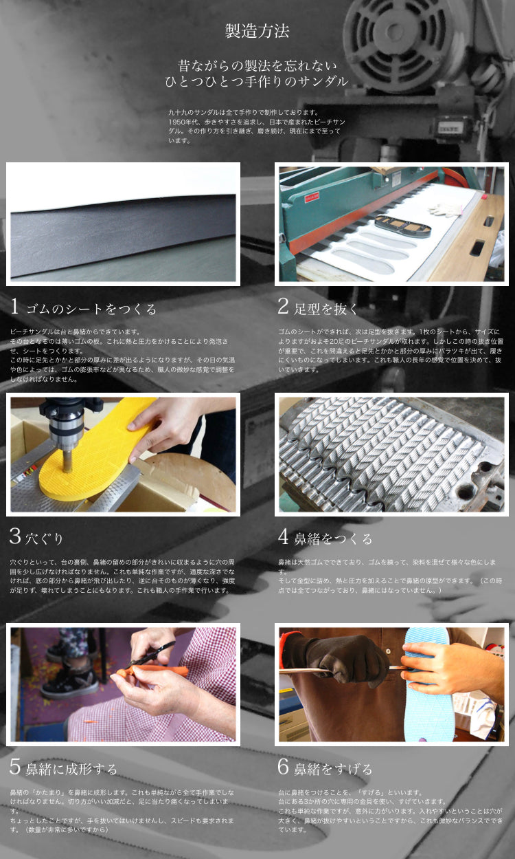 "九十九" ビーチサンダル