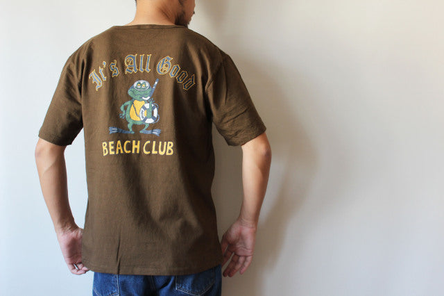 "BEACH CLUB" リサイクルコットンTee