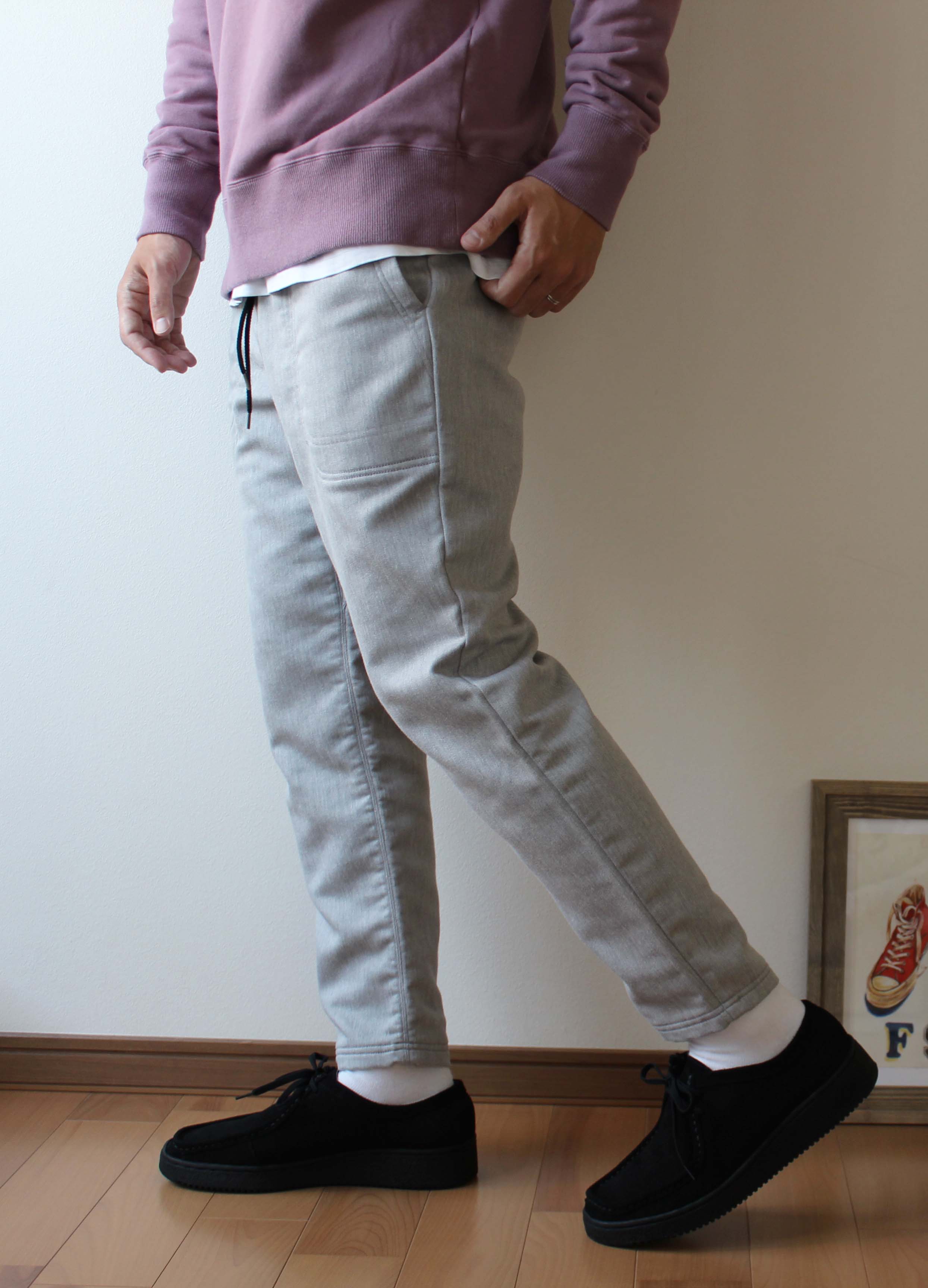 "Dobby fabric" イージーパンツ